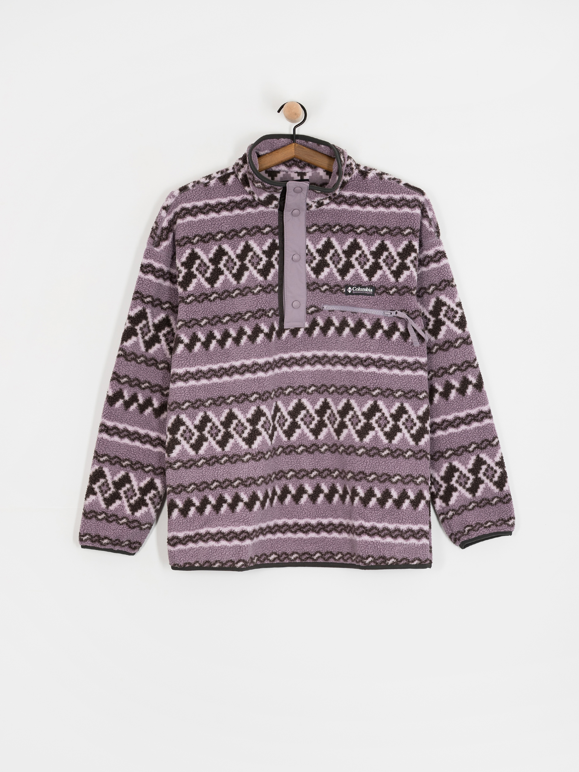 Polar Columbia Helvetia II Printed Half Snap (shale purple knitknot)