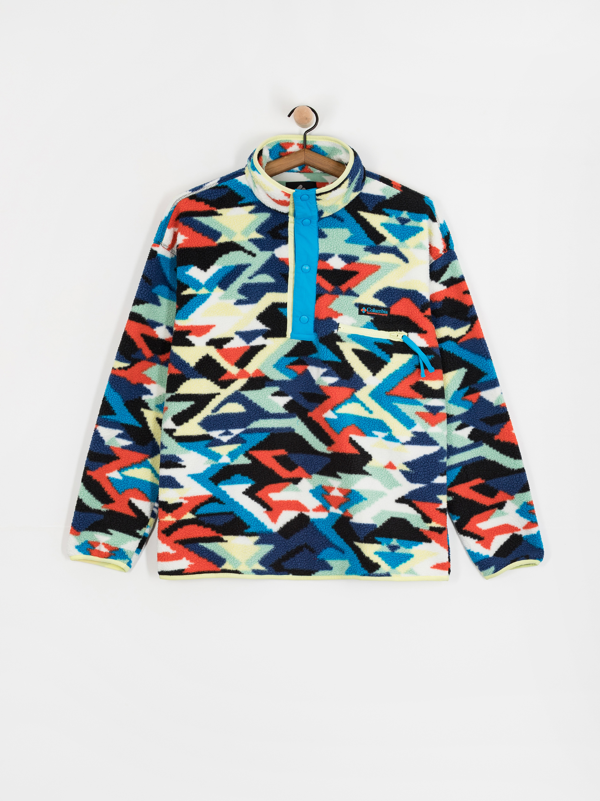 Polar Columbia Helvetia II Printed Half Snap (compass blue reflections)