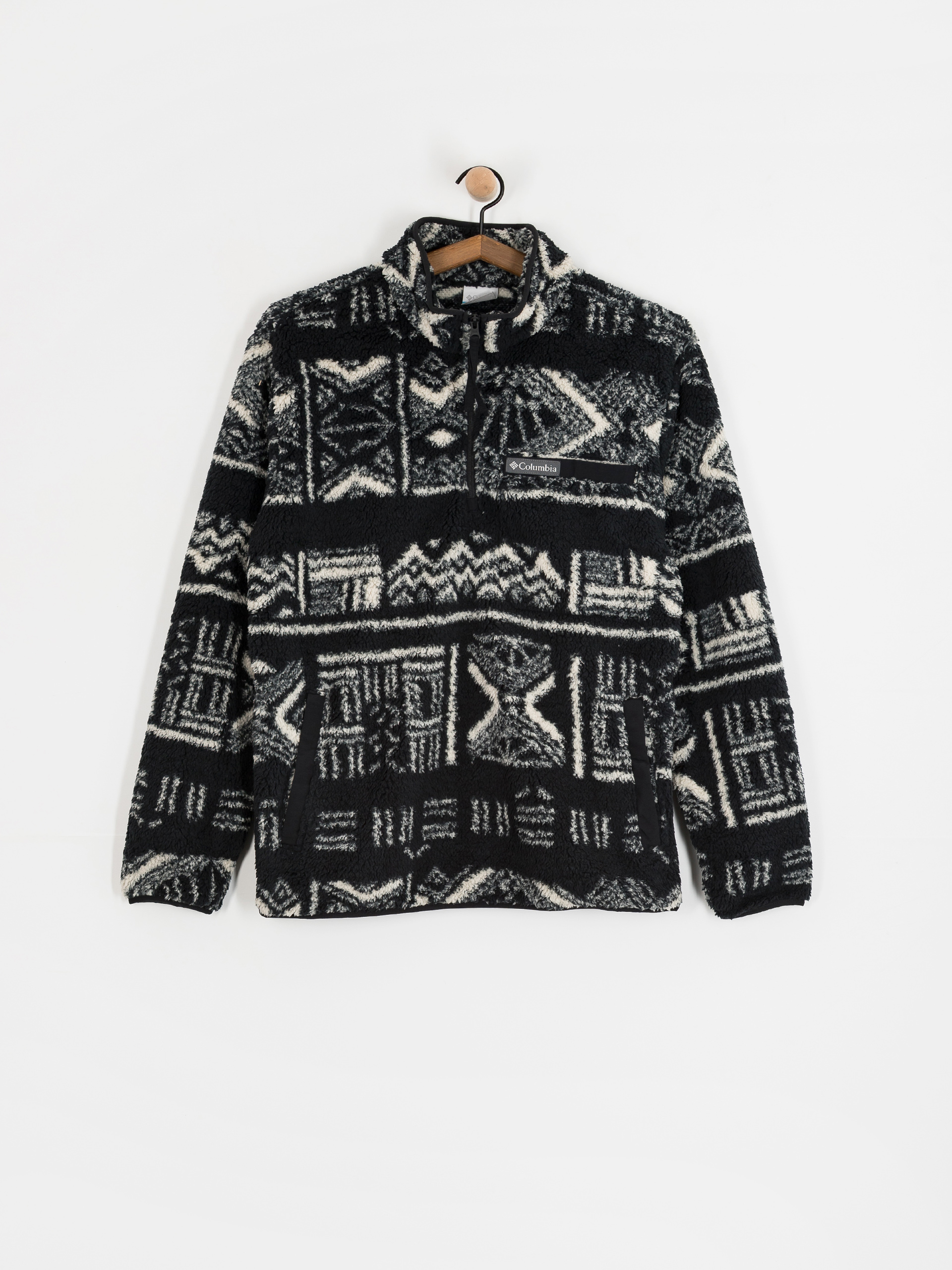 Męski Polar Columbia Rugged Ridge High Pile Half Zip (black deschutes days)