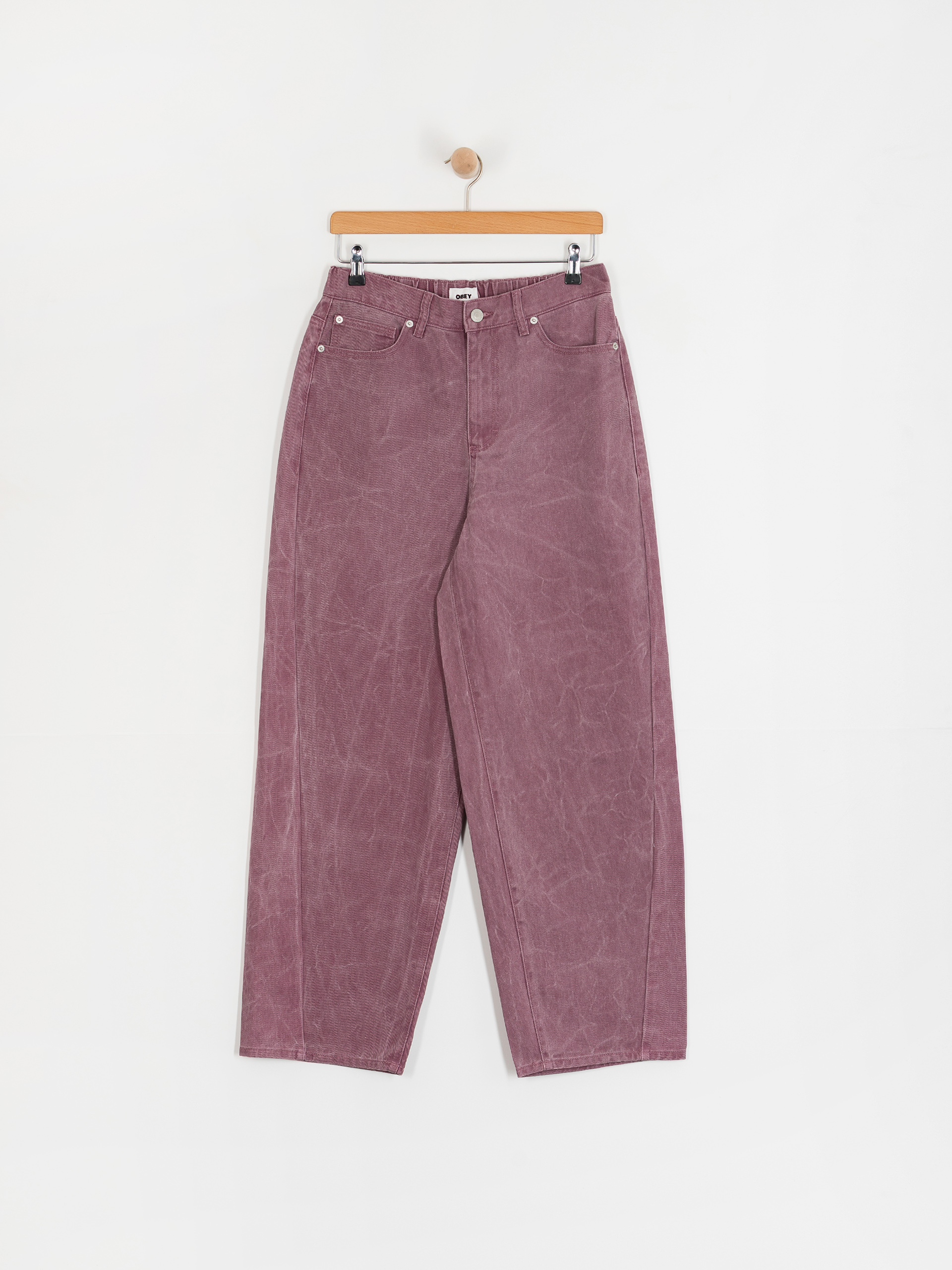 Spodnie OBEY Donovan 5 Pocket Wmn (tulip wrinkle wash)