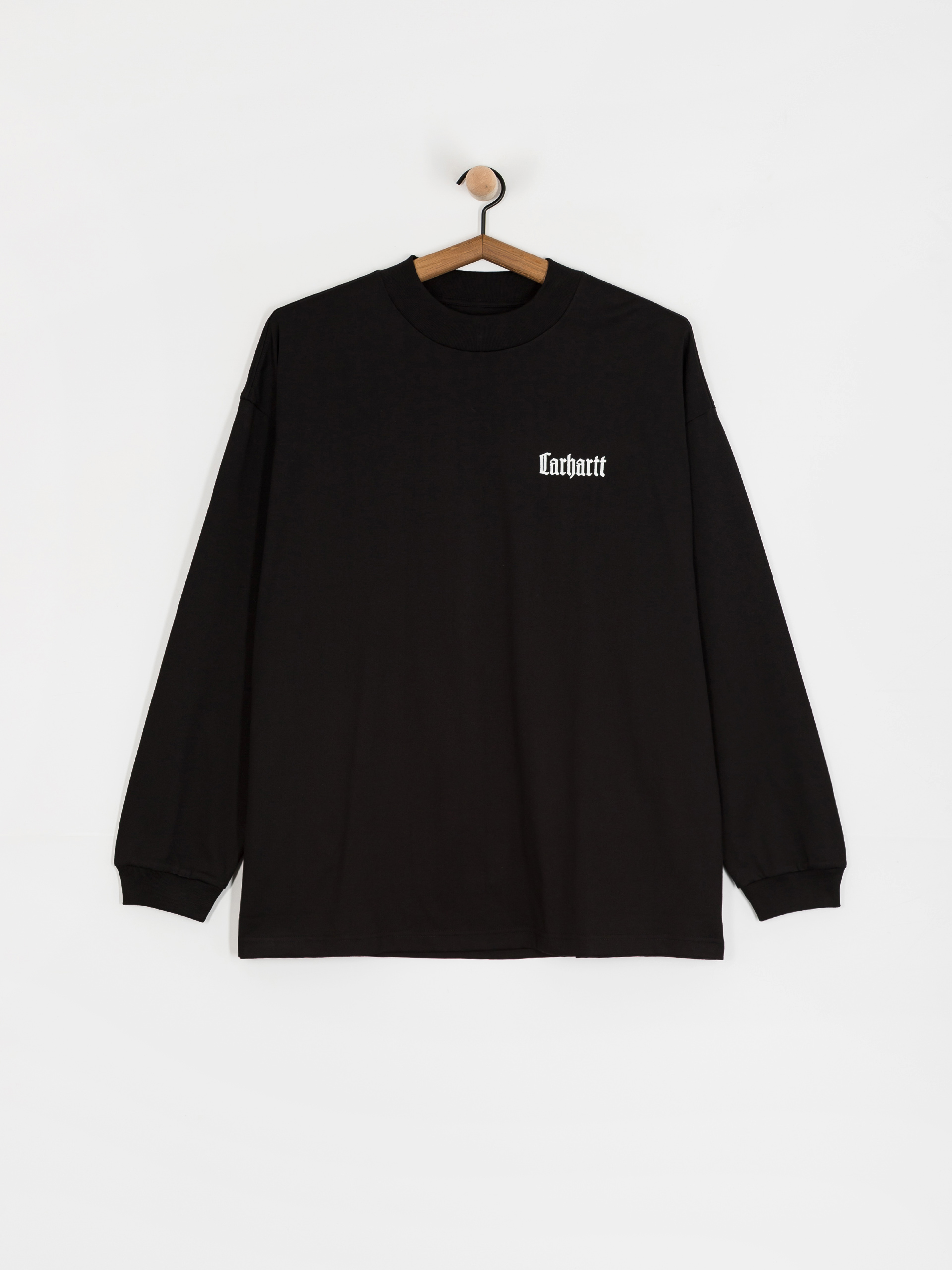 Longsleeve Carhartt WIP Schooling Mockneck (black/wax)