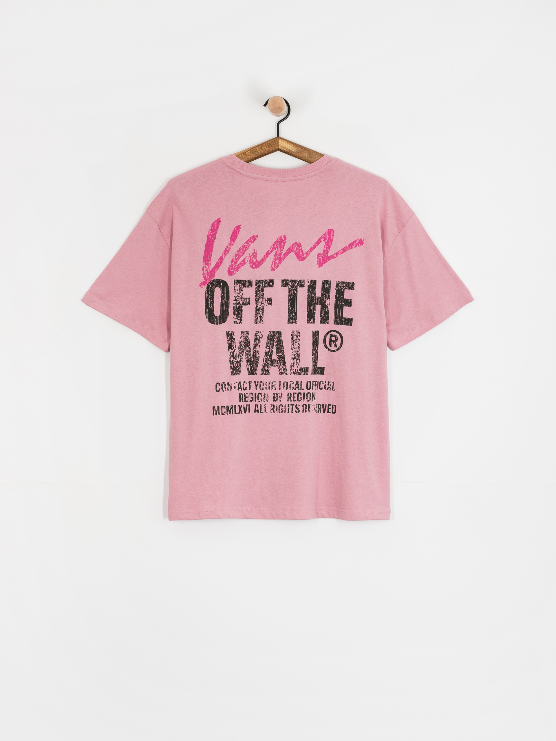 T-shirt Vans Lady Wall Outsized Wmn (pink dawn)