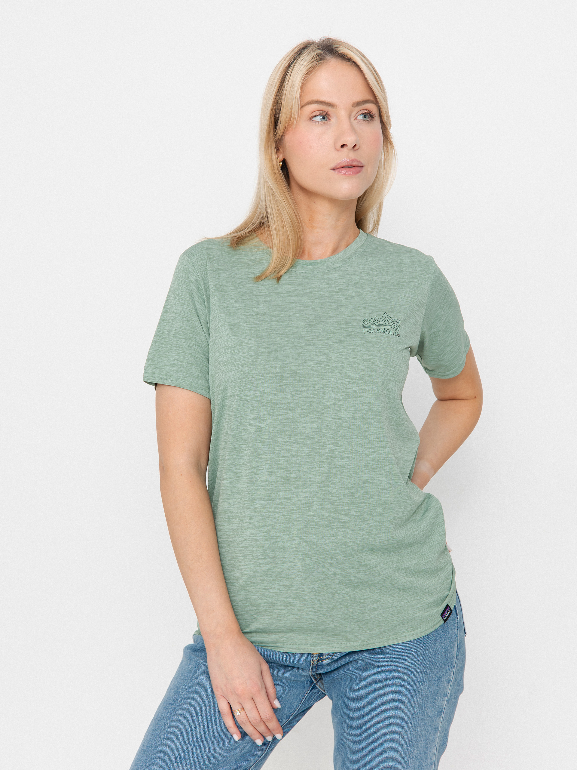 T-shirt Patagonia Cap Cool Daily Graphic Wmn (strataspire ellwood green x-dye)