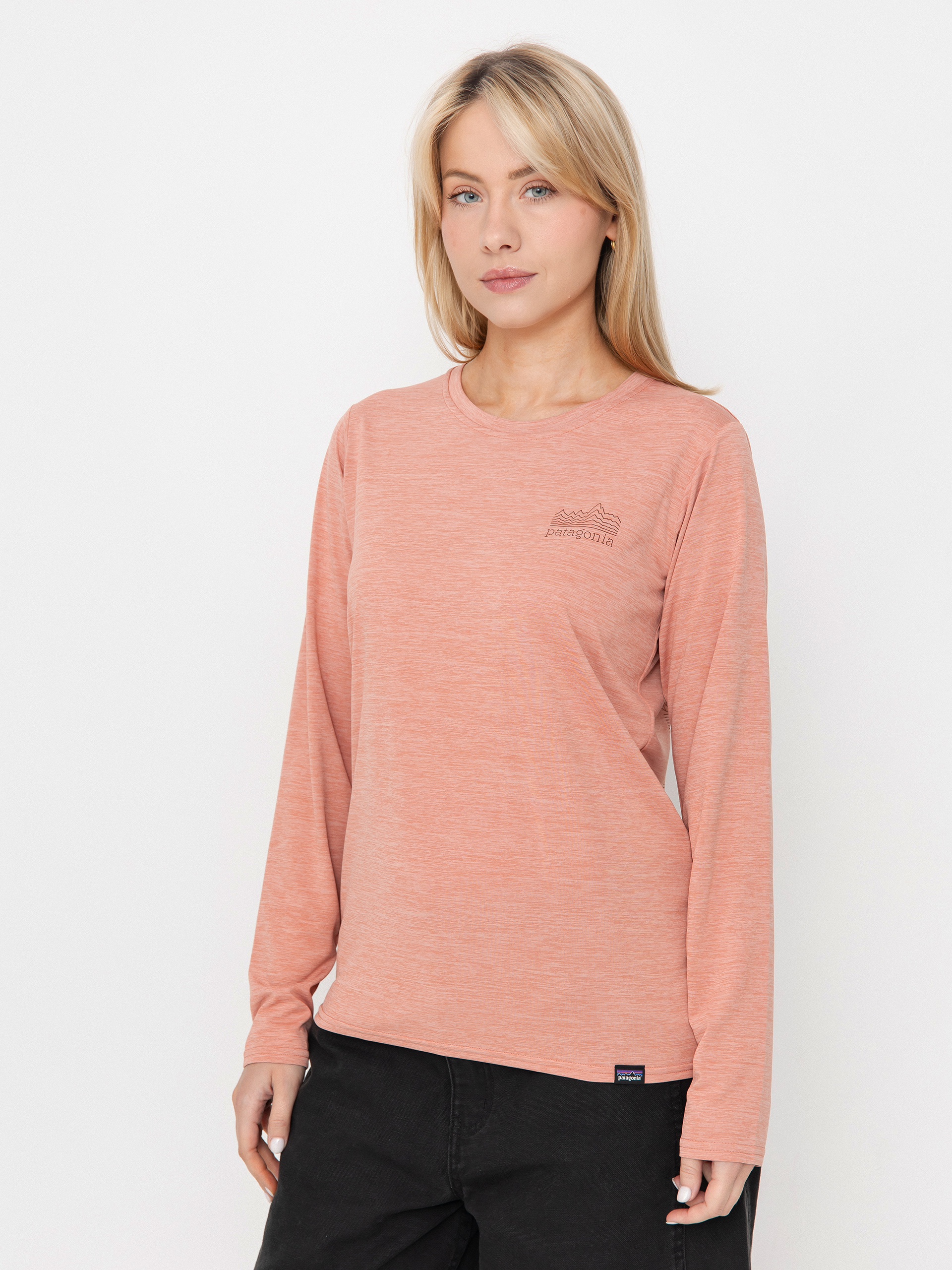 Longsleeve Patagonia Cap Cool Daily Graphic Wmn (strataspire moment pink x-dye)