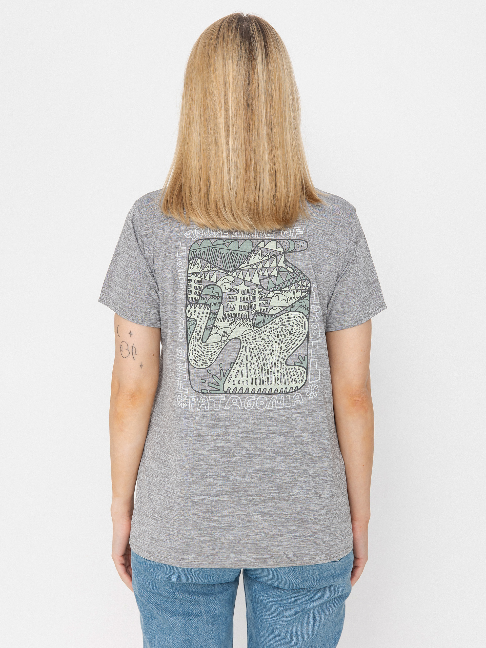 T-shirt Patagonia Cap Cool Daily Graphic Lands Wmn (made of feather grey)
