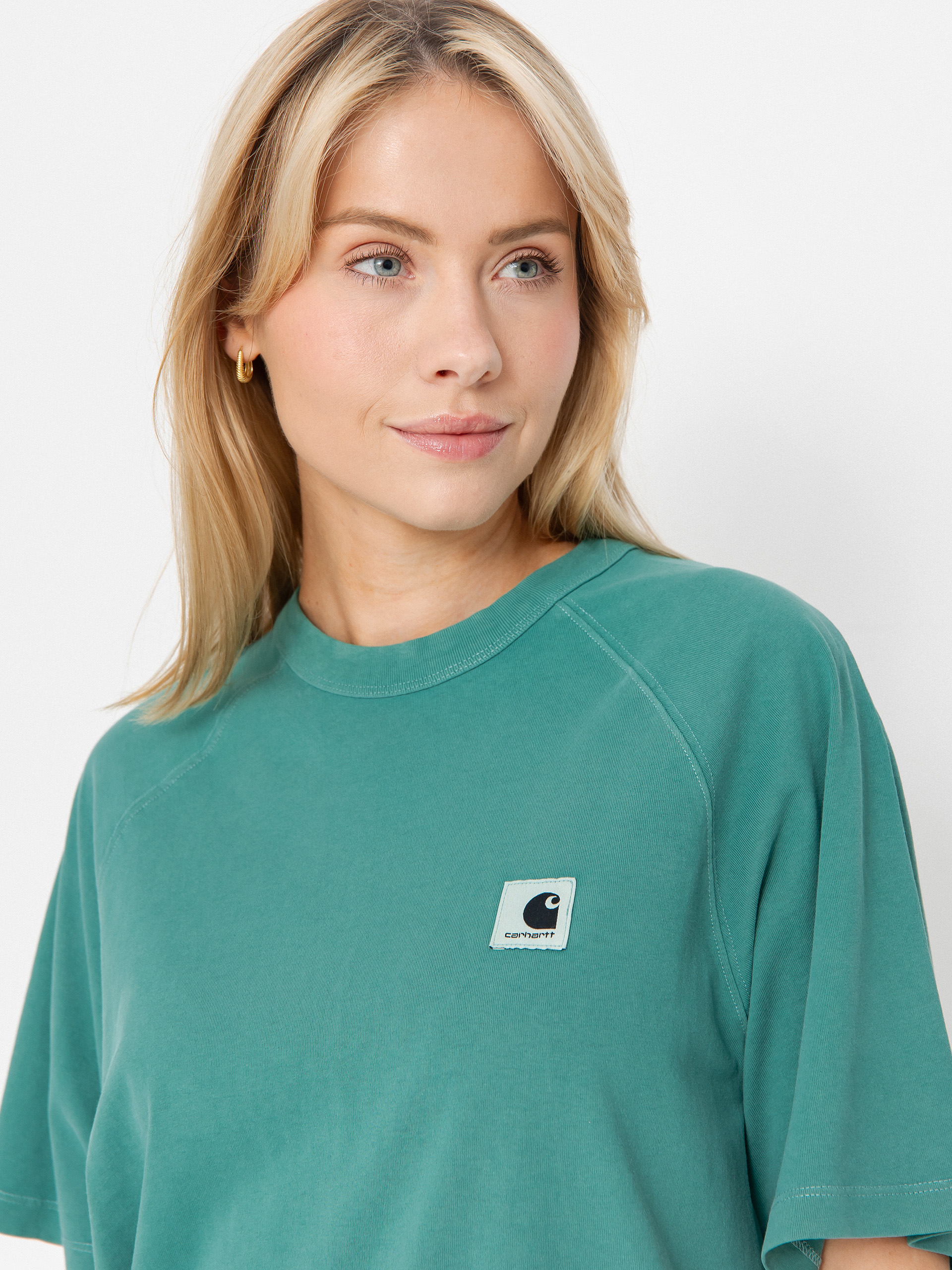 T-shirt Carhartt WIP Hudson Wmn (saguaro/chalk wash)