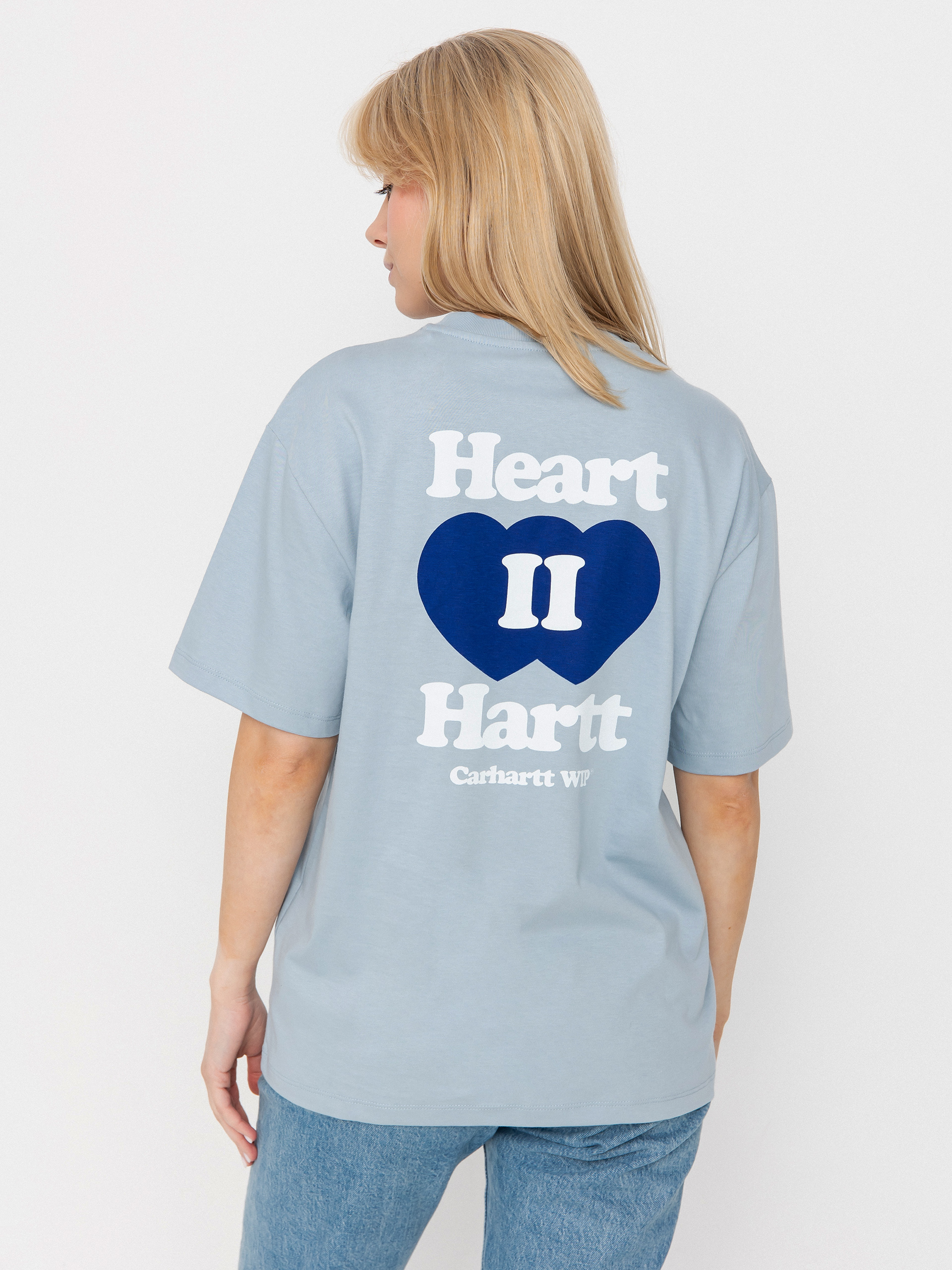 T-shirt Carhartt WIP Heart II Hartt Wmn (blue fog)