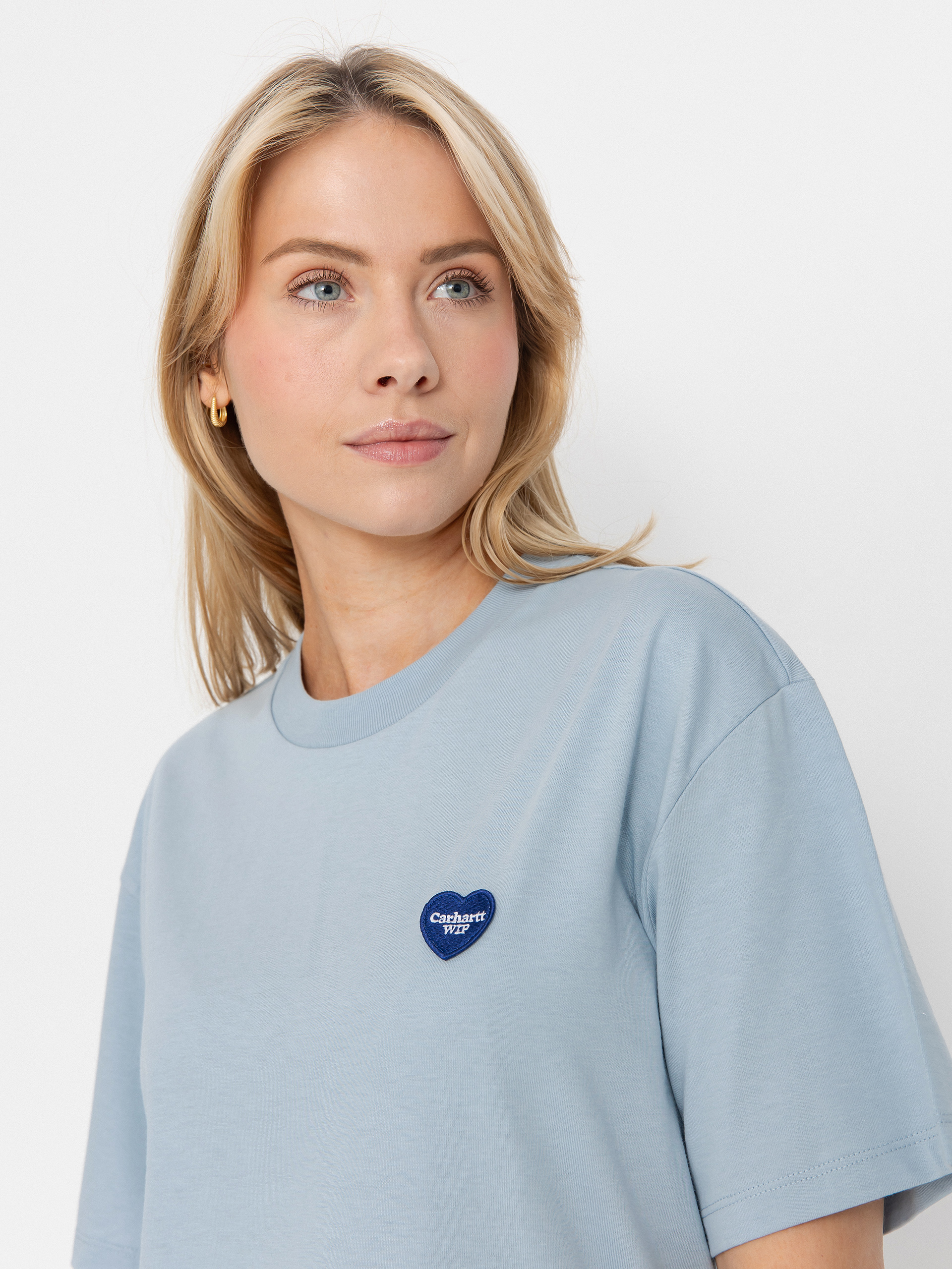 T-shirt Carhartt WIP Heart II Hartt Wmn (blue fog)