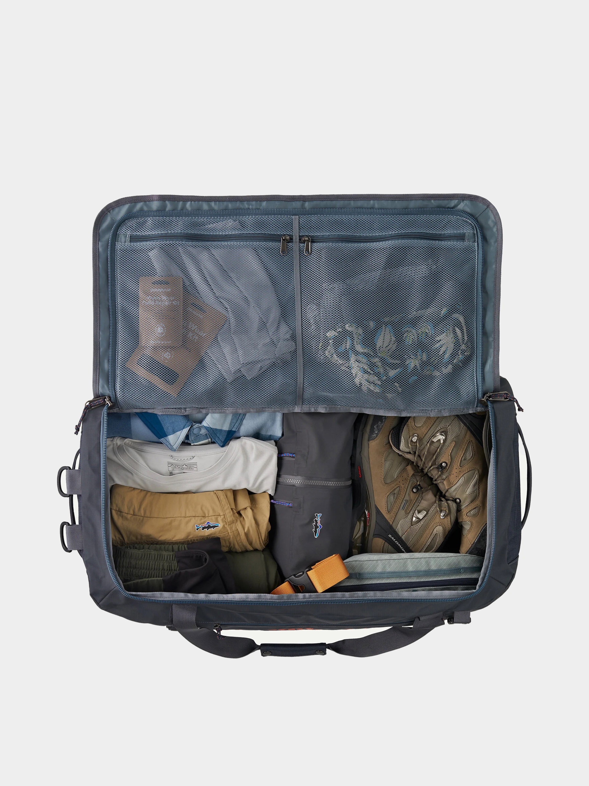 Torba Patagonia Black Hole Duffel 70L (smolder blue w/amanita red)