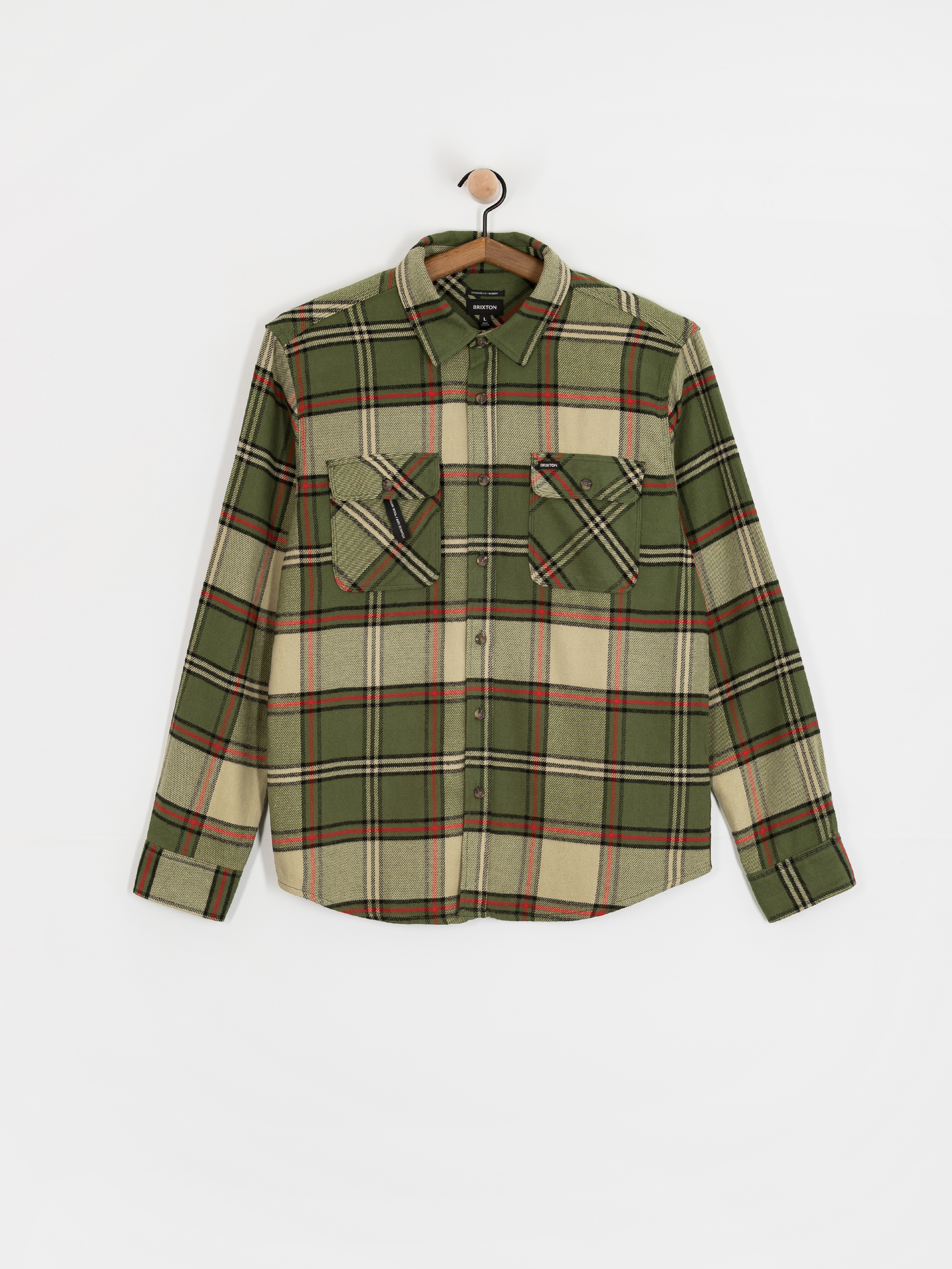 Koszula Brixton Bowery Flannel (wild green/elm/adrenaline rush)