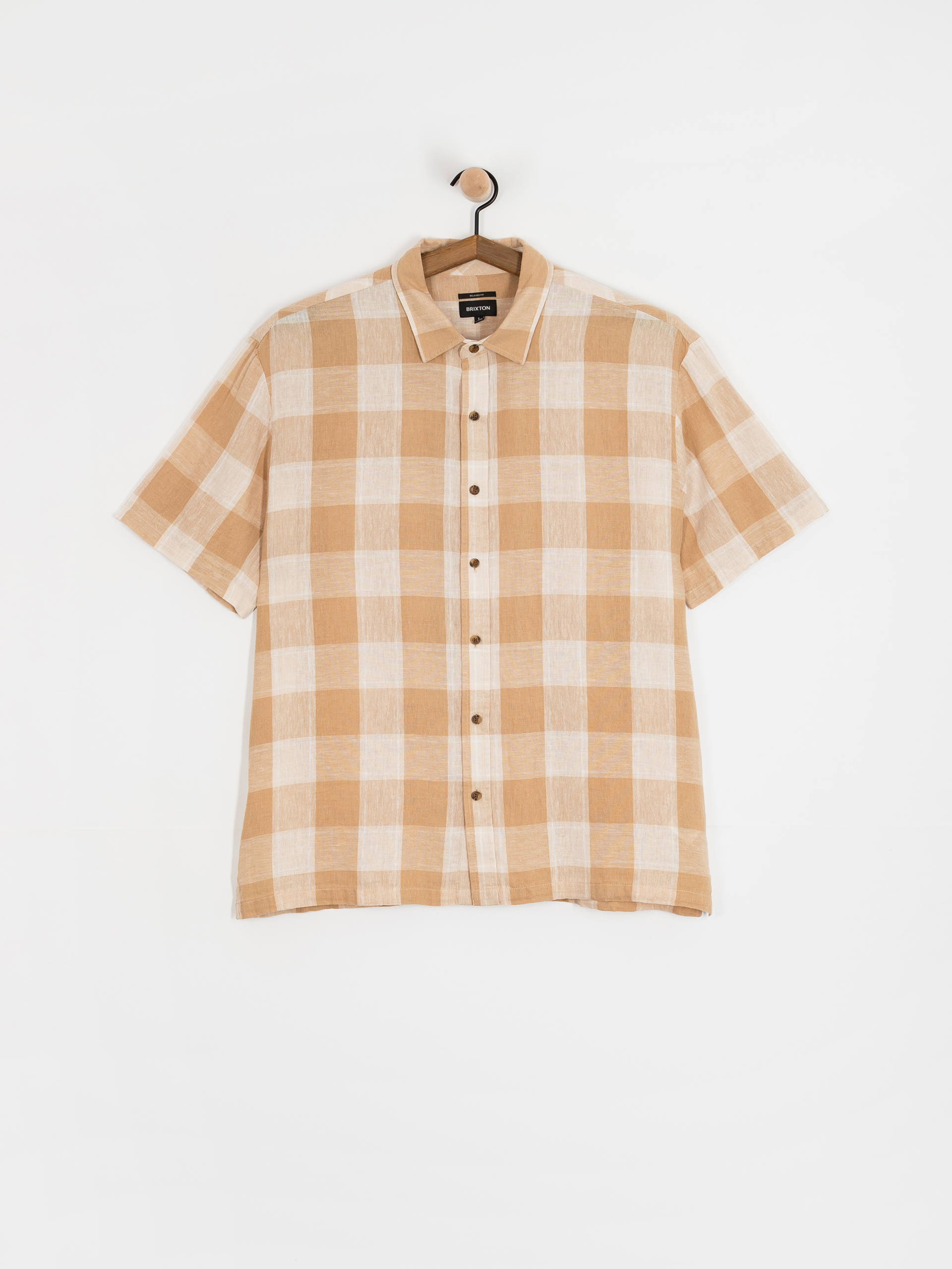 Koszula Brixton Cru Linen Blend Wvn (off white/sand)