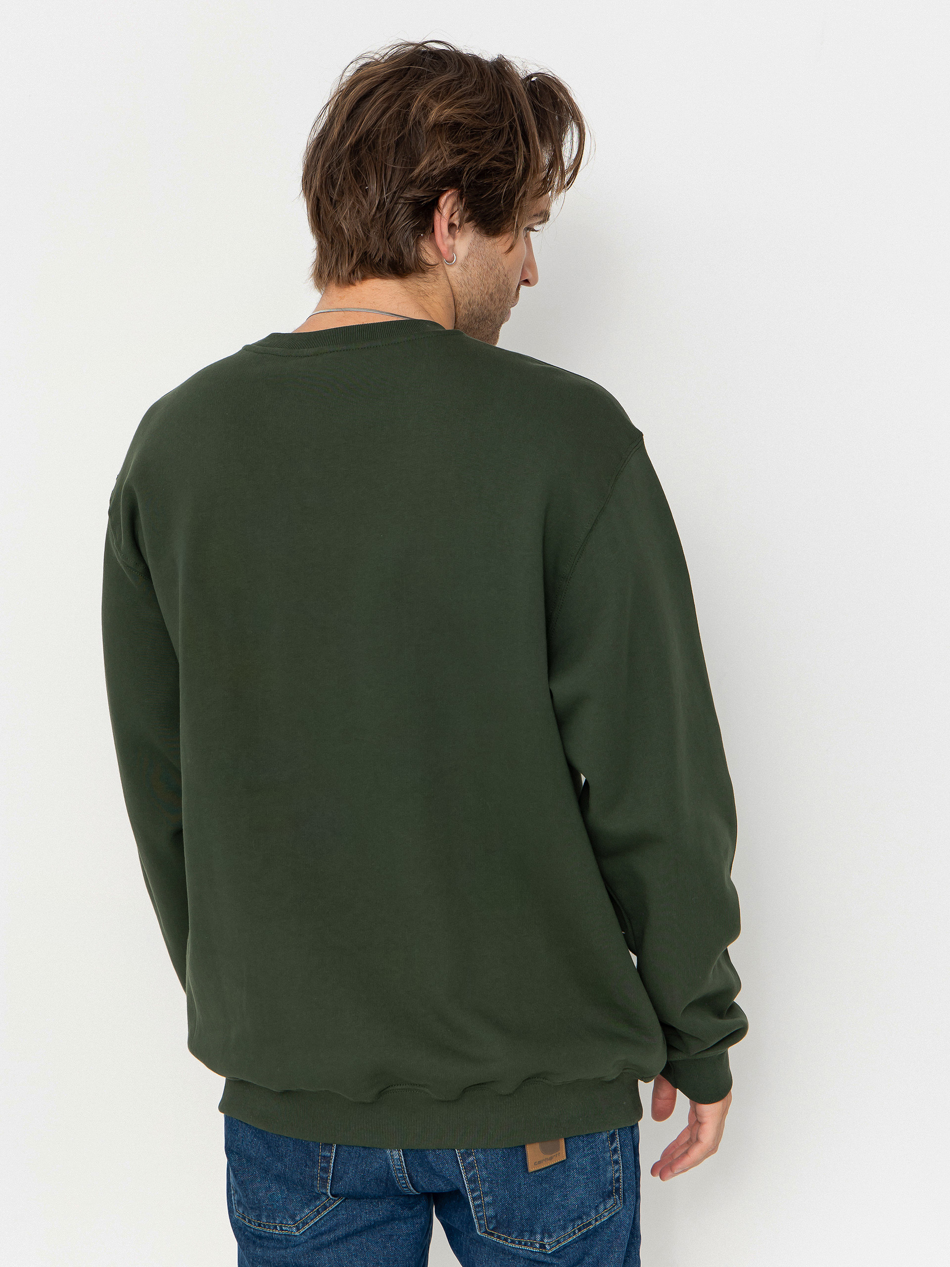 Bluza Vans Left Chest II Loose Crew (dried kelp)