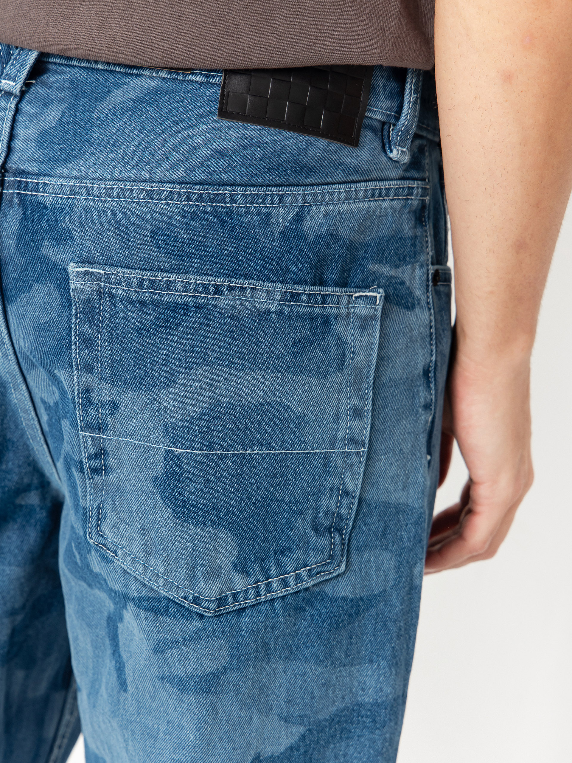 Spodnie Vans Check 5 Loose Camo Printed Denim (stonewash/blue)