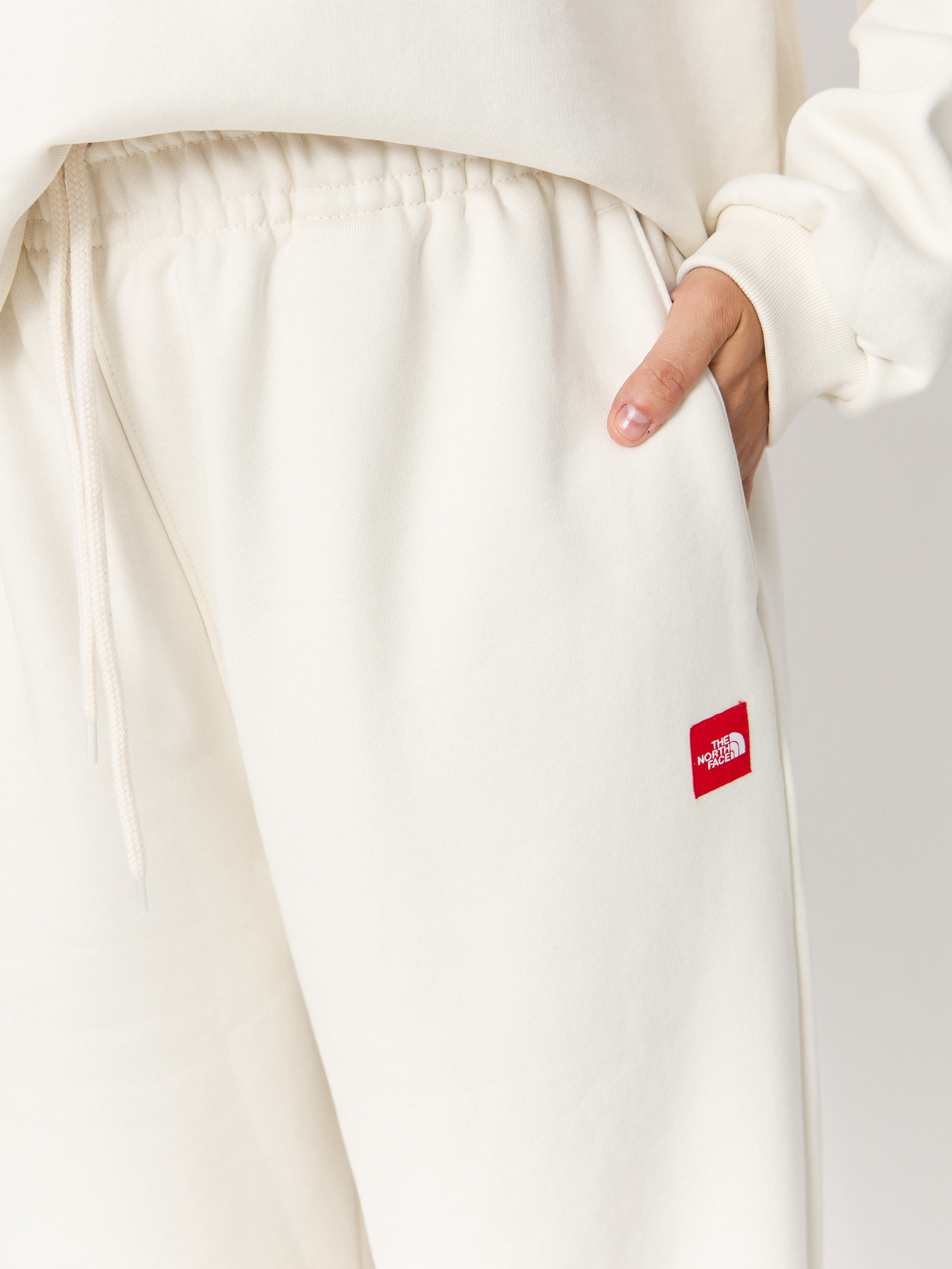 Spodnie The North Face Red Box (white dune)