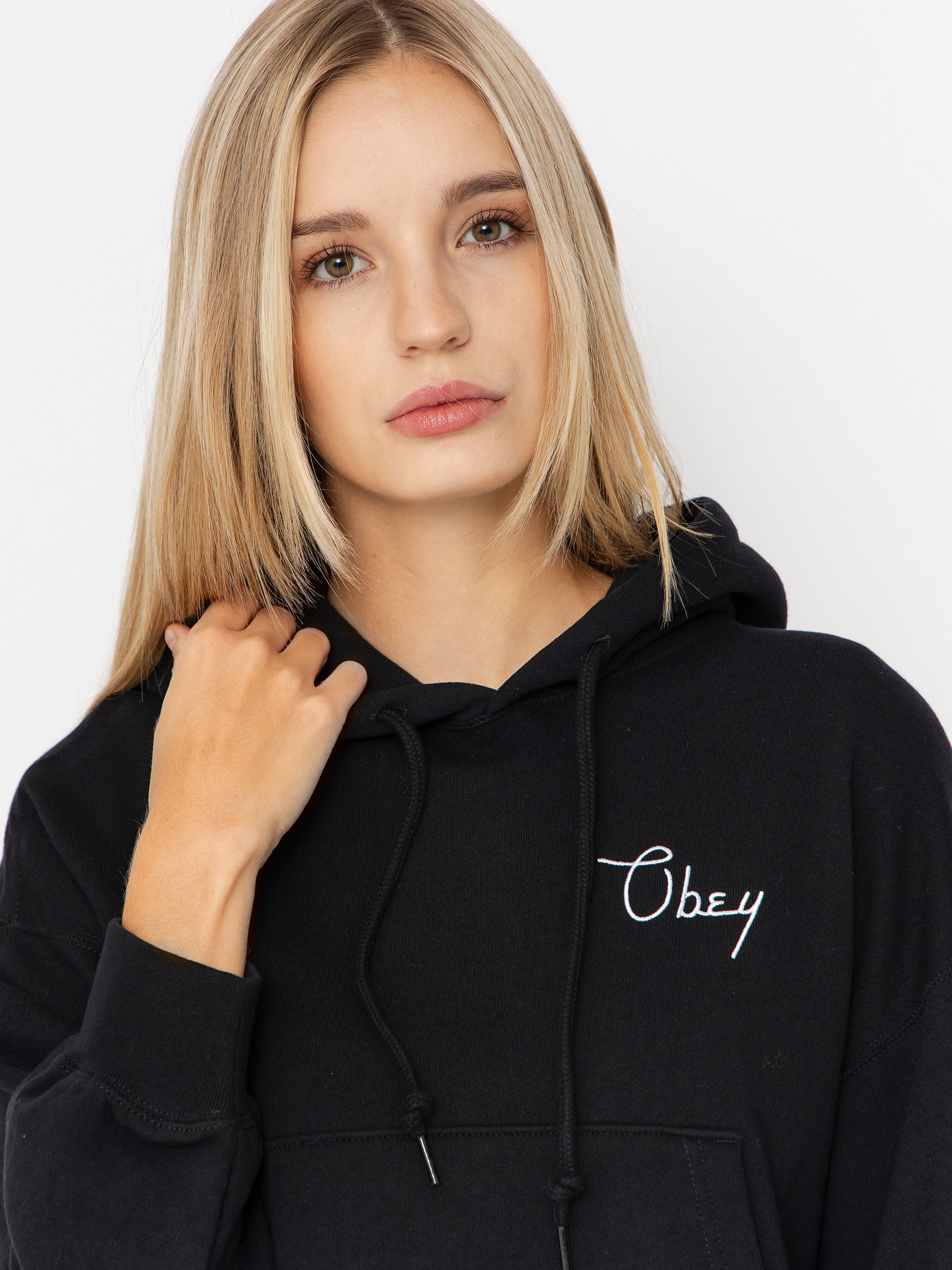 Bluza z kapturem OBEY Cities Cropped HD Wmn (black)