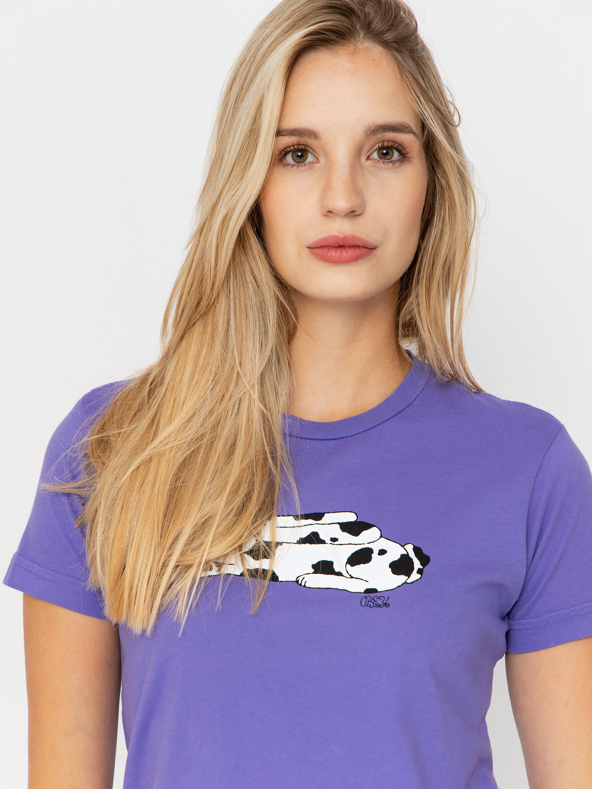 T-shirt OBEY English Spot Bunny Wmn (purple opulence)