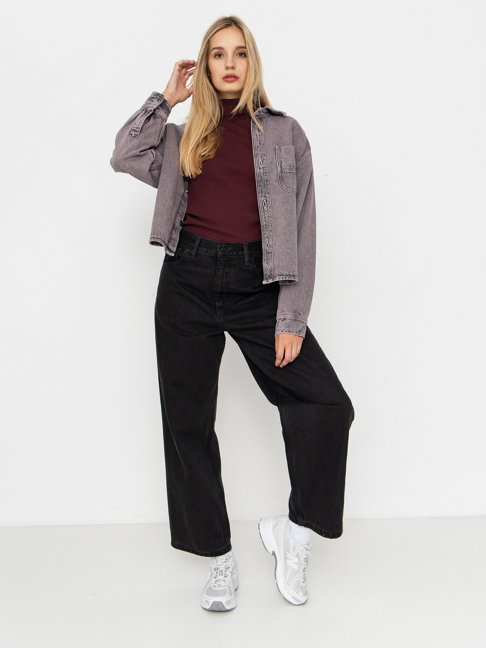 Kurtka Carhartt WIP Georgia Wmn (black/hortensia/garment dyed)
