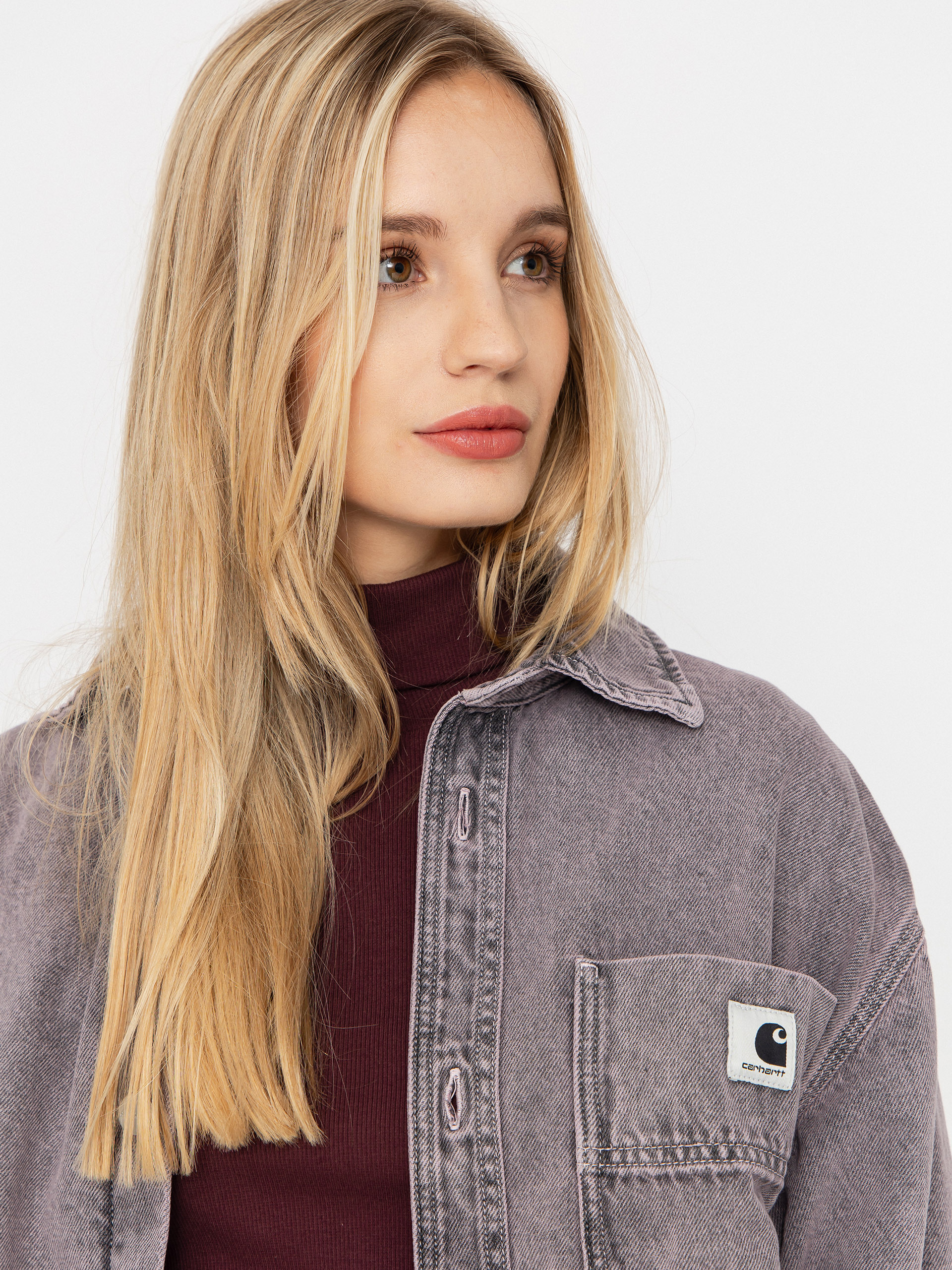 Kurtka Carhartt WIP Georgia Wmn (black/hortensia/garment dyed)