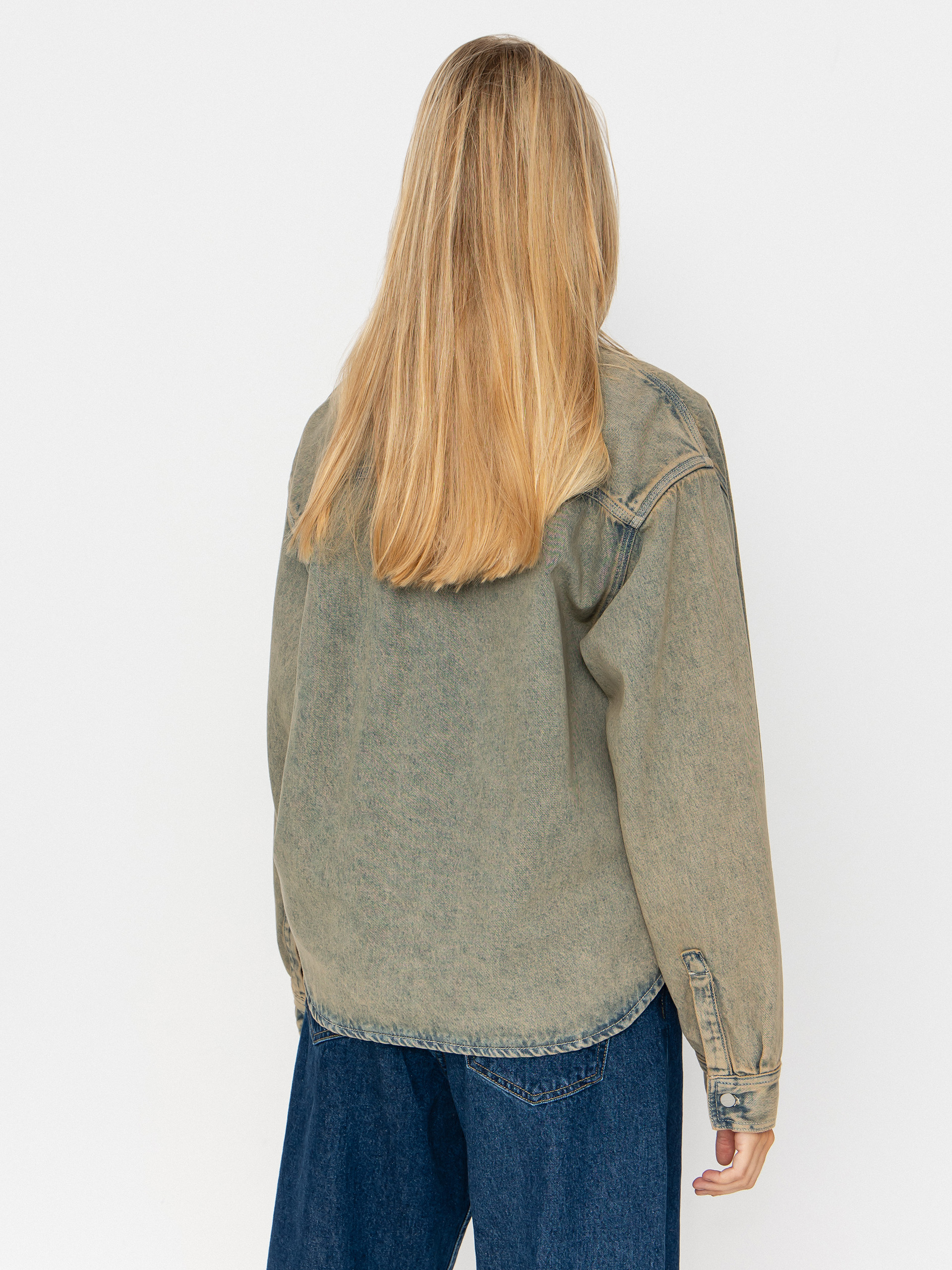 Kurtka Carhartt WIP Georgia Wmn (blue/leather/garment dyed)