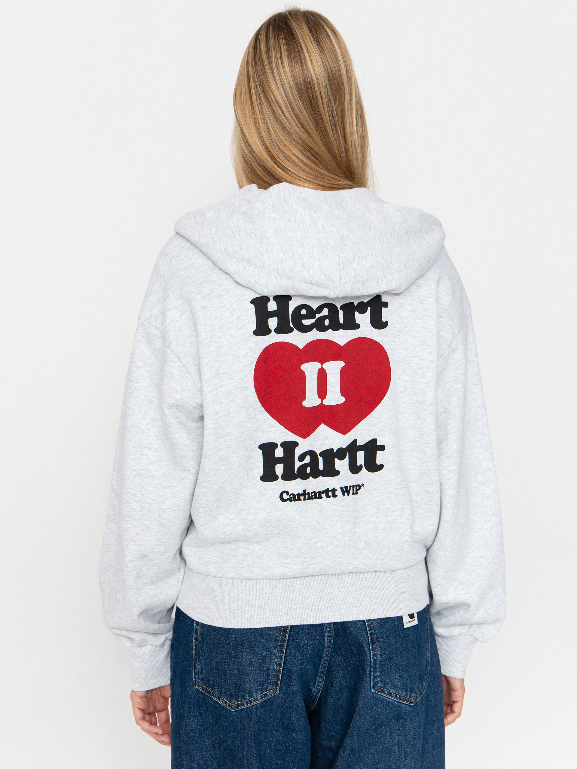 Bluza z kapturem Carhartt WIP Heart II Hartt ZHD Wmn (ash heather)