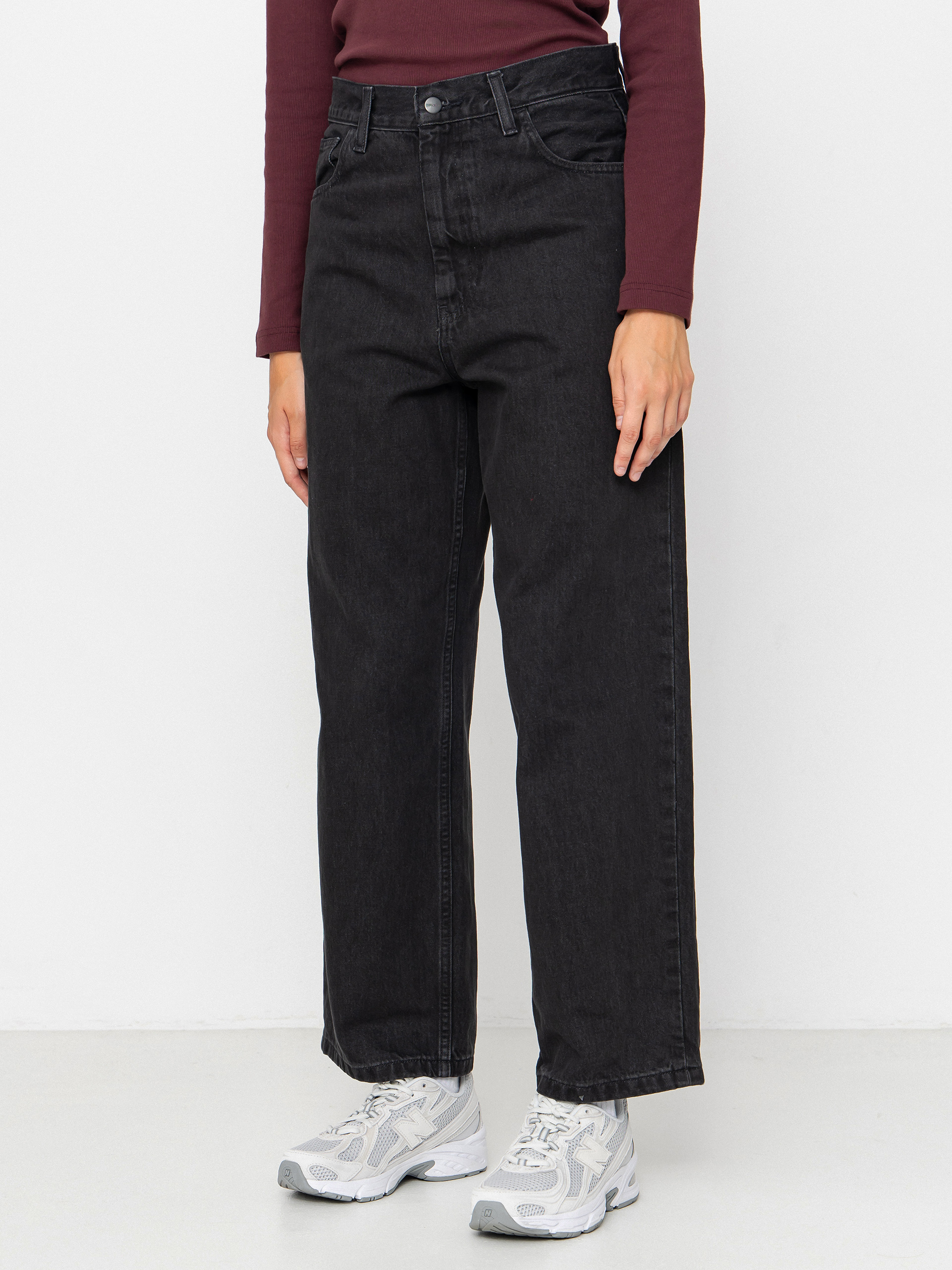 Spodnie Carhartt WIP Brandon Wmn (black/stone washed)