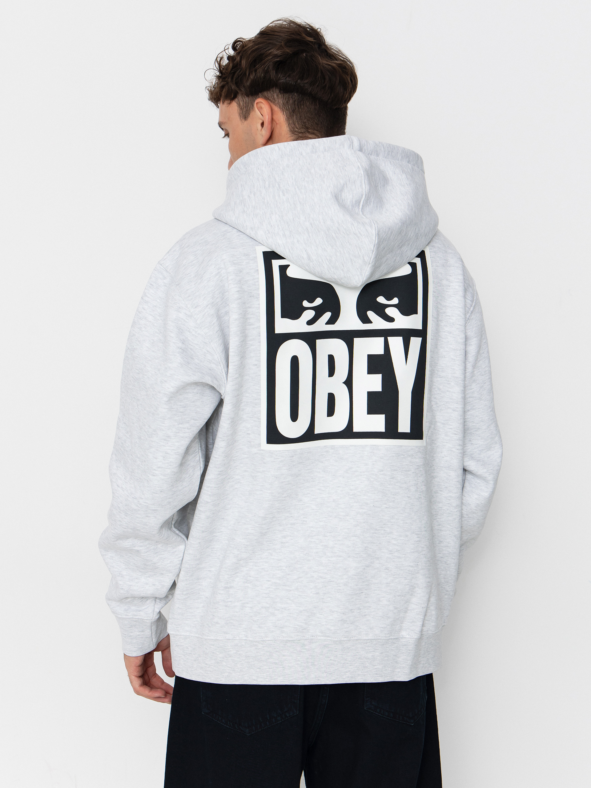 Bluza z kapturem OBEY Obey Eyes Icon HD (heather grey)