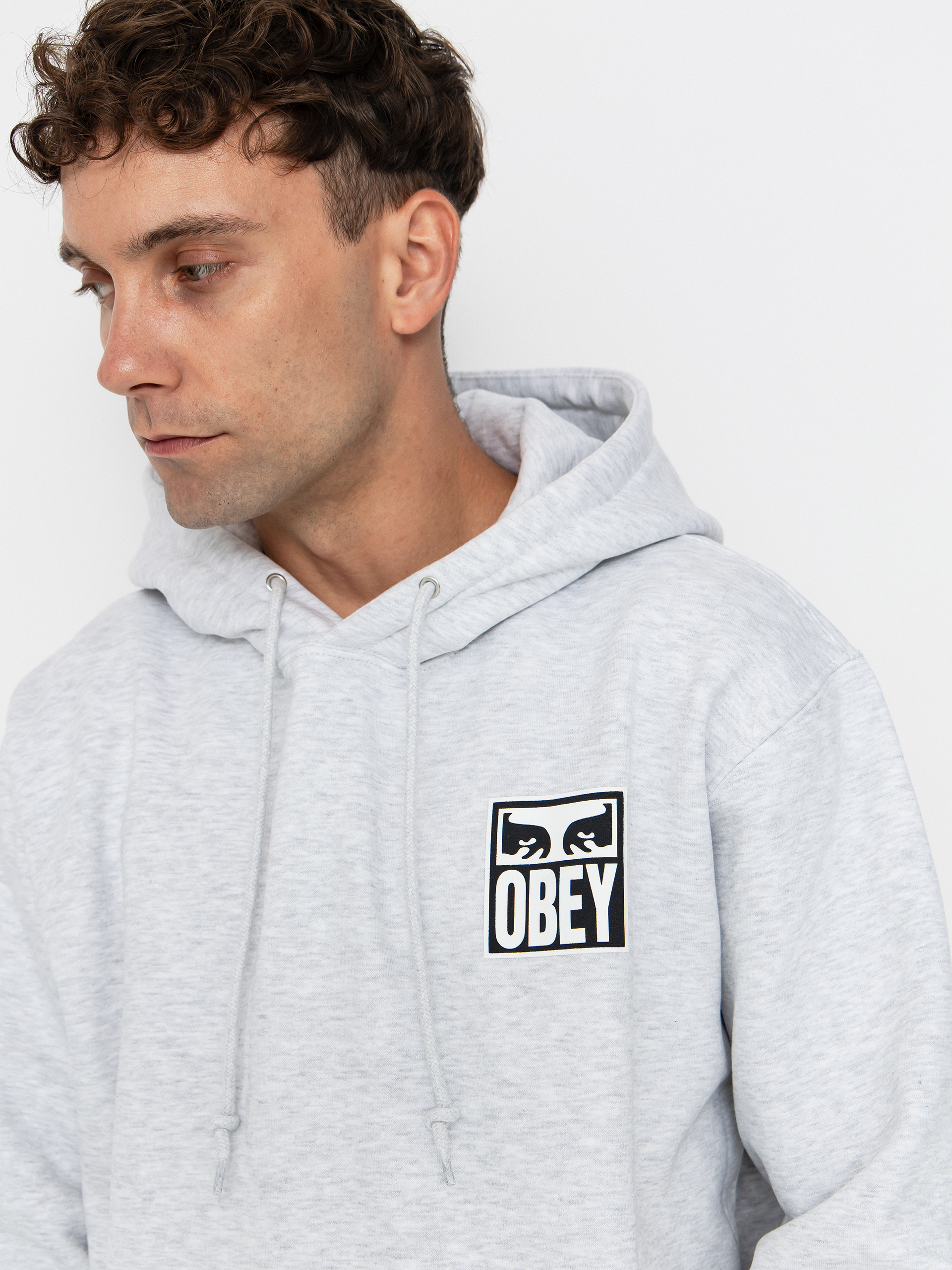 Bluza z kapturem OBEY Obey Eyes Icon HD (heather grey)