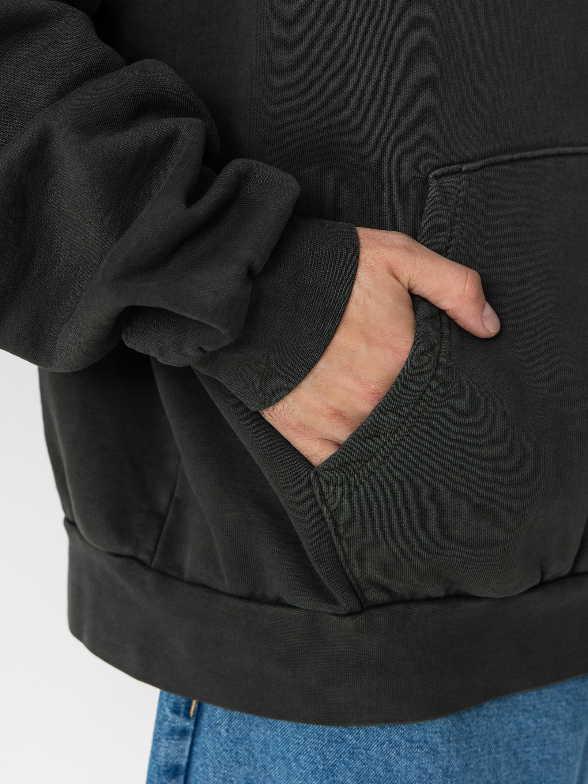 Bluza z kapturem OBEY Lowercase Pigment HD (pigment pirate black)