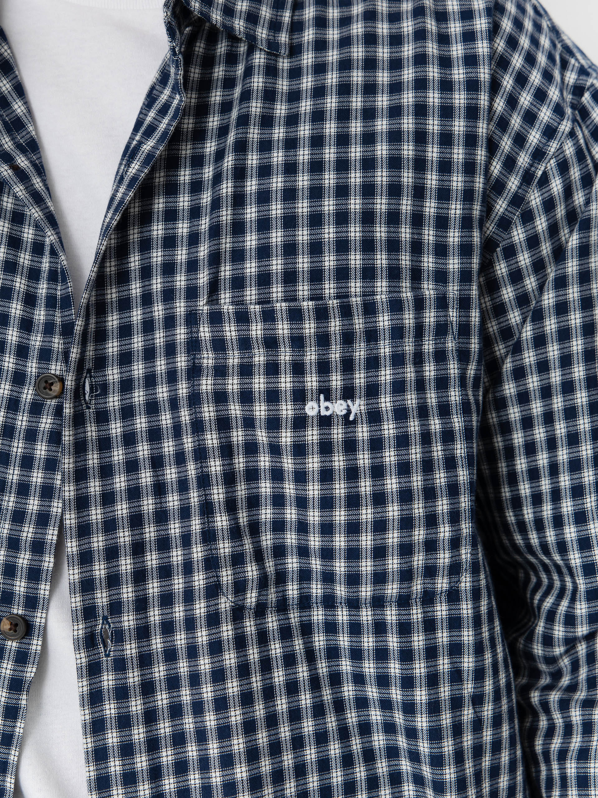 Koszula OBEY Bigwig Andy Woven (academy navy multi)