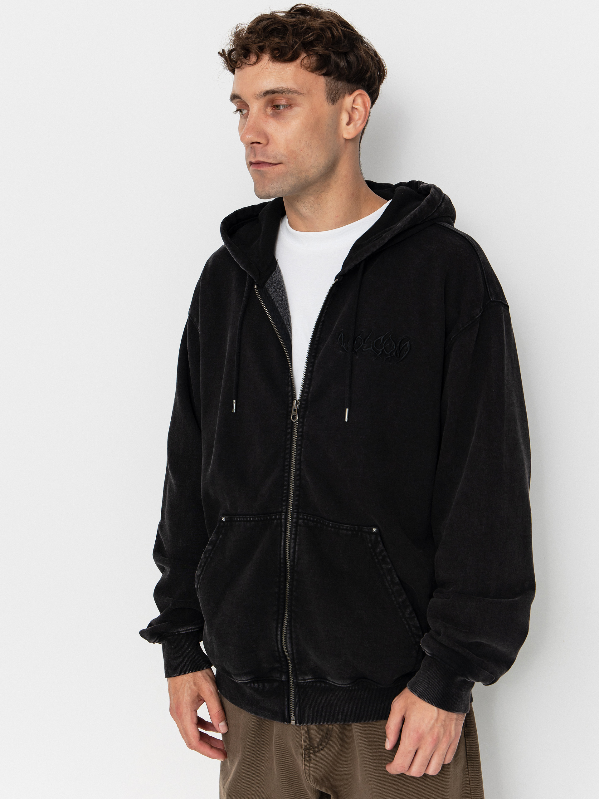 Bluza z kapturem Volcom Studder Zip (black)