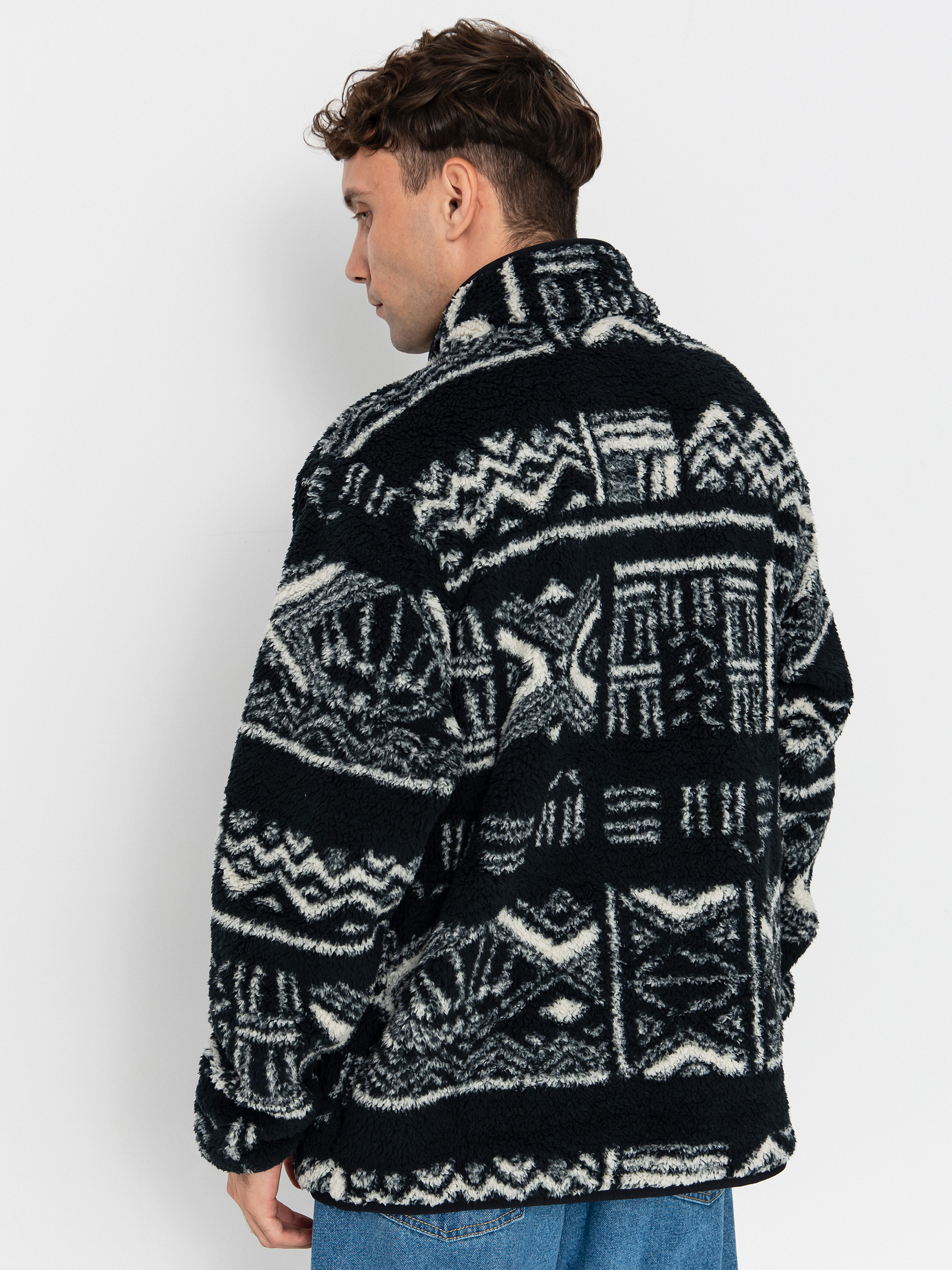 Męski Polar Columbia Rugged Ridge High Pile Half Zip (black deschutes days)