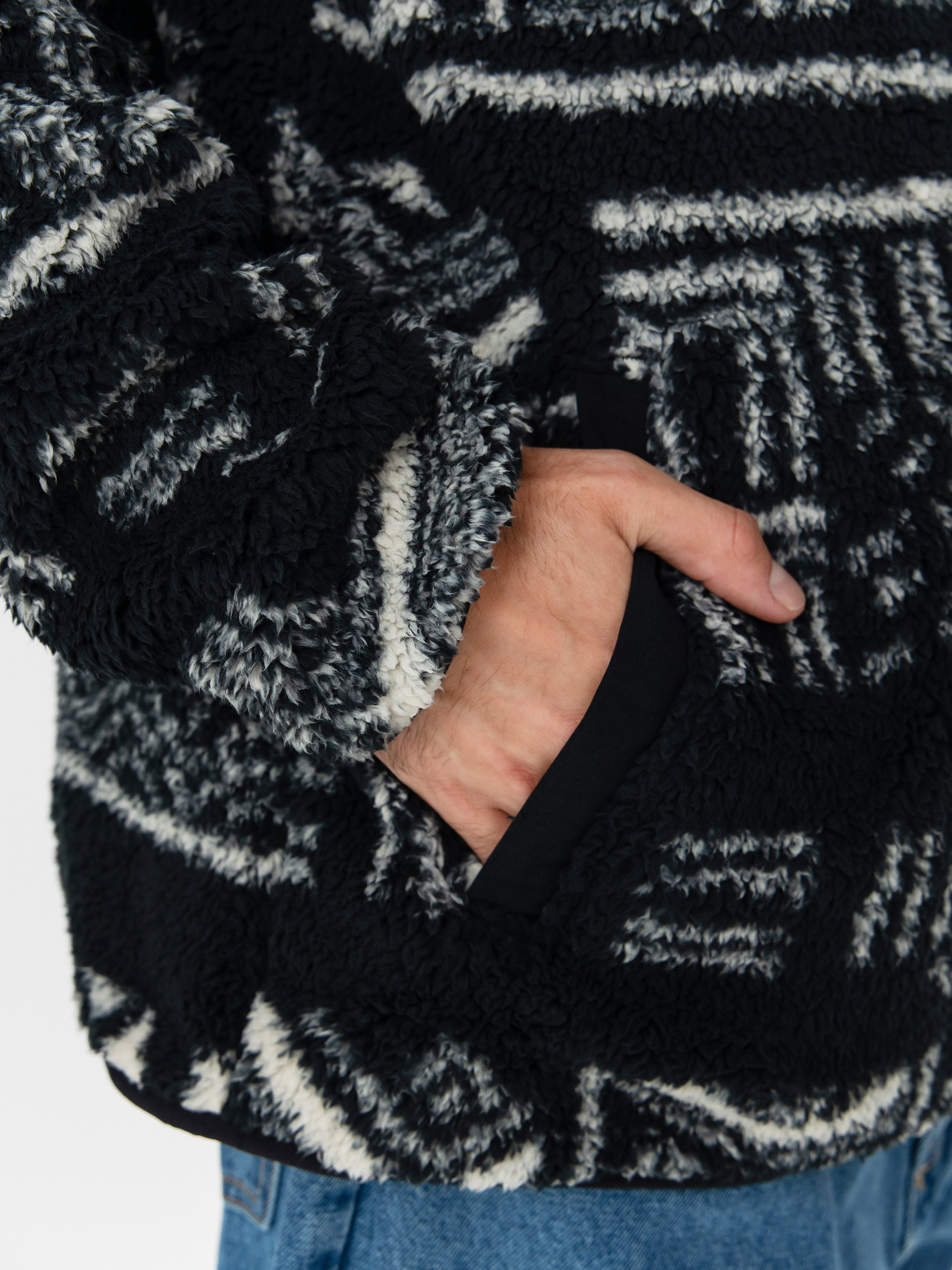 Męski Polar Columbia Rugged Ridge High Pile Half Zip (black deschutes days)