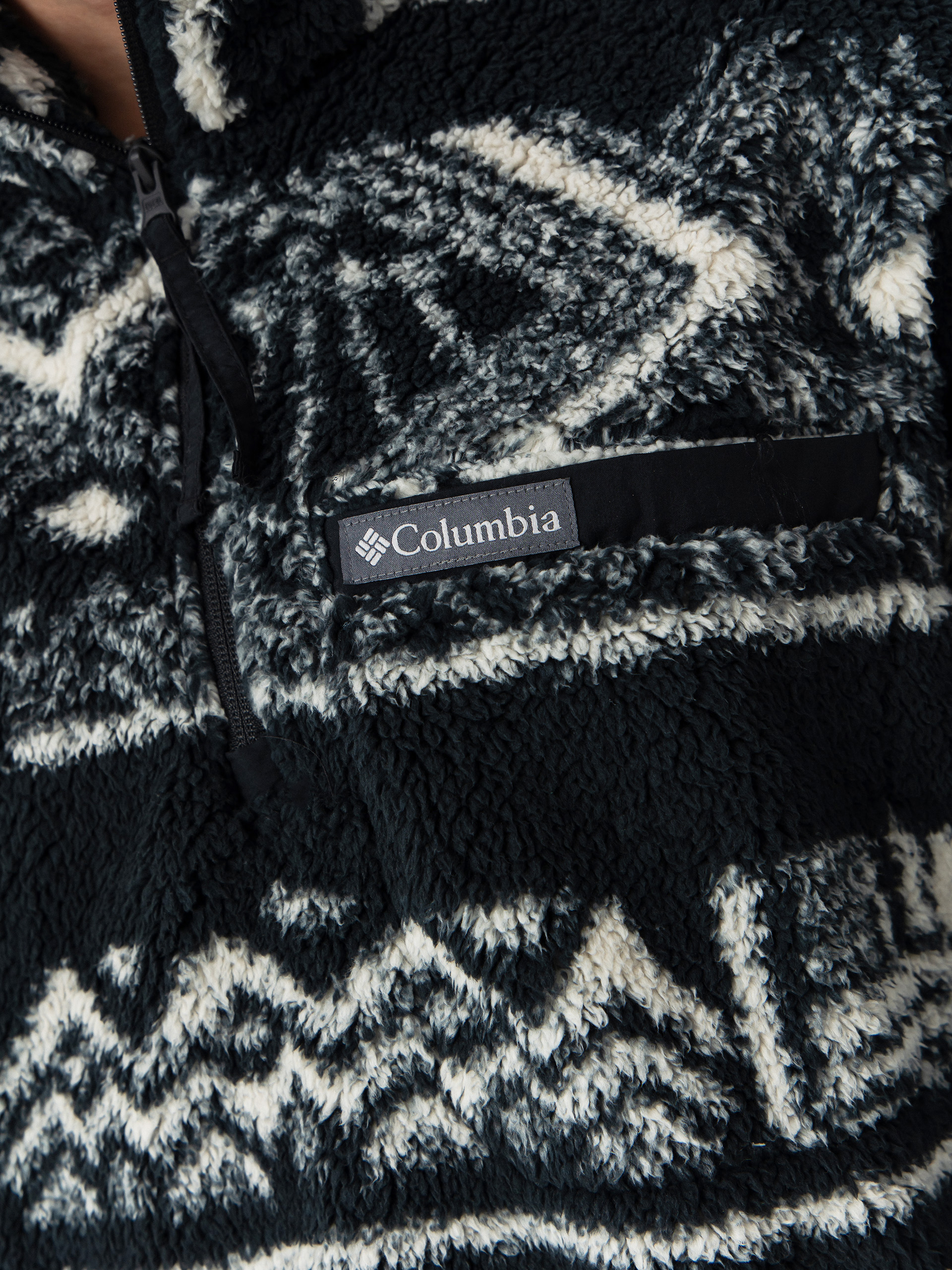 Męski Polar Columbia Rugged Ridge High Pile Half Zip (black deschutes days)