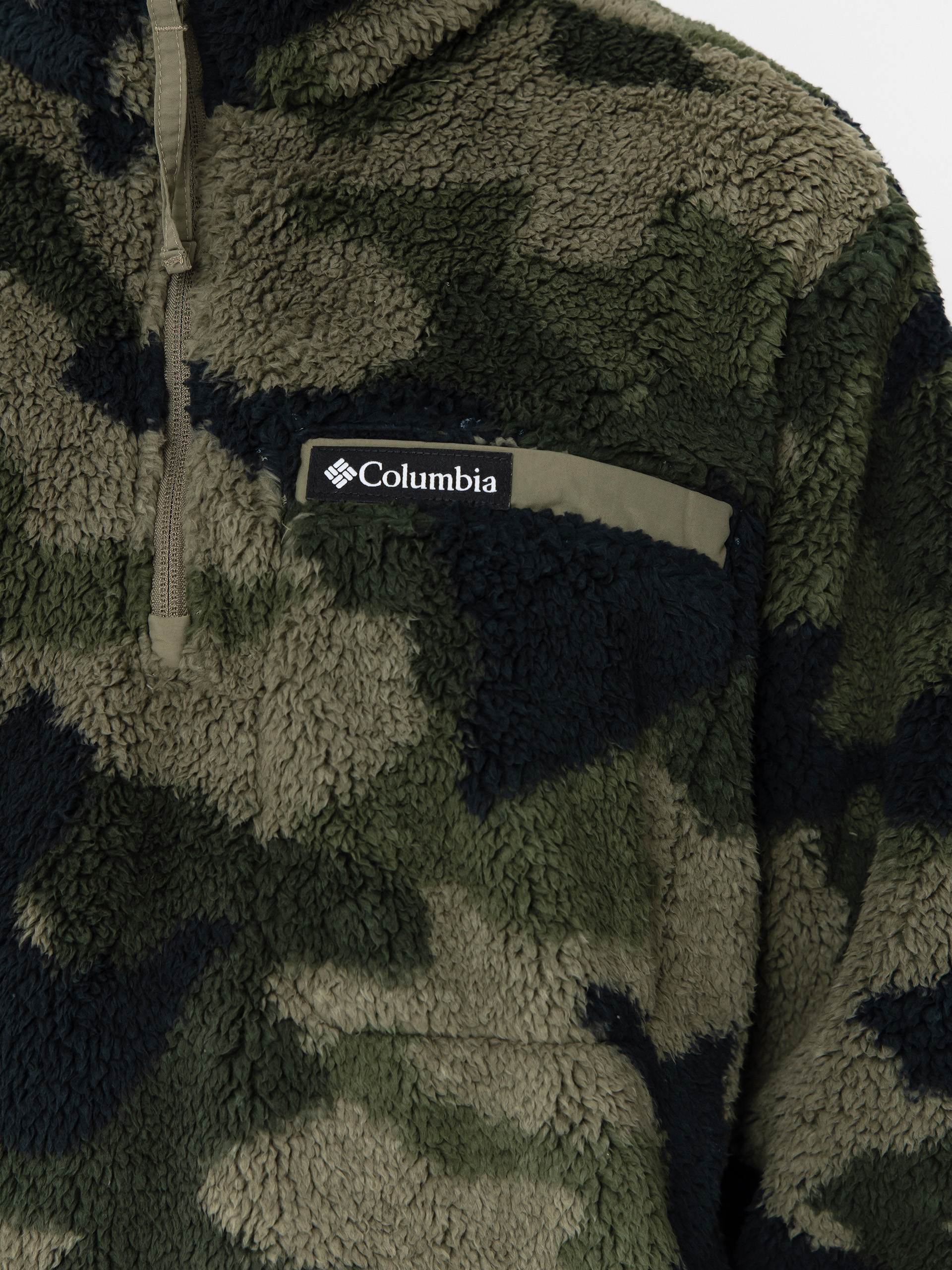 Męski Polar Columbia Rugged Ridge High Pile Half Zip (stone green mod camo)