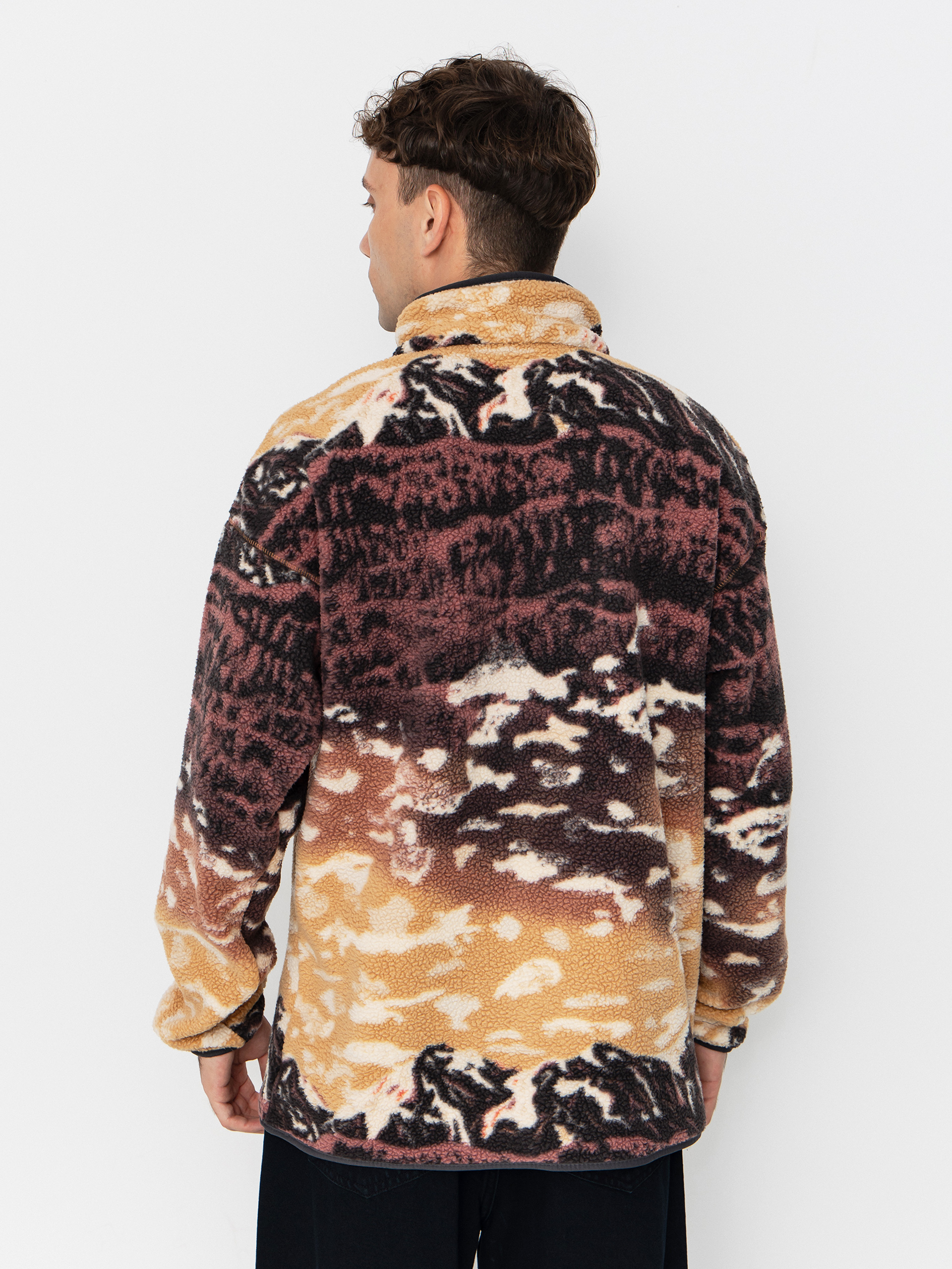 Męski Polar Columbia Helvetia II Printed Half Snap (camel brown sisters)