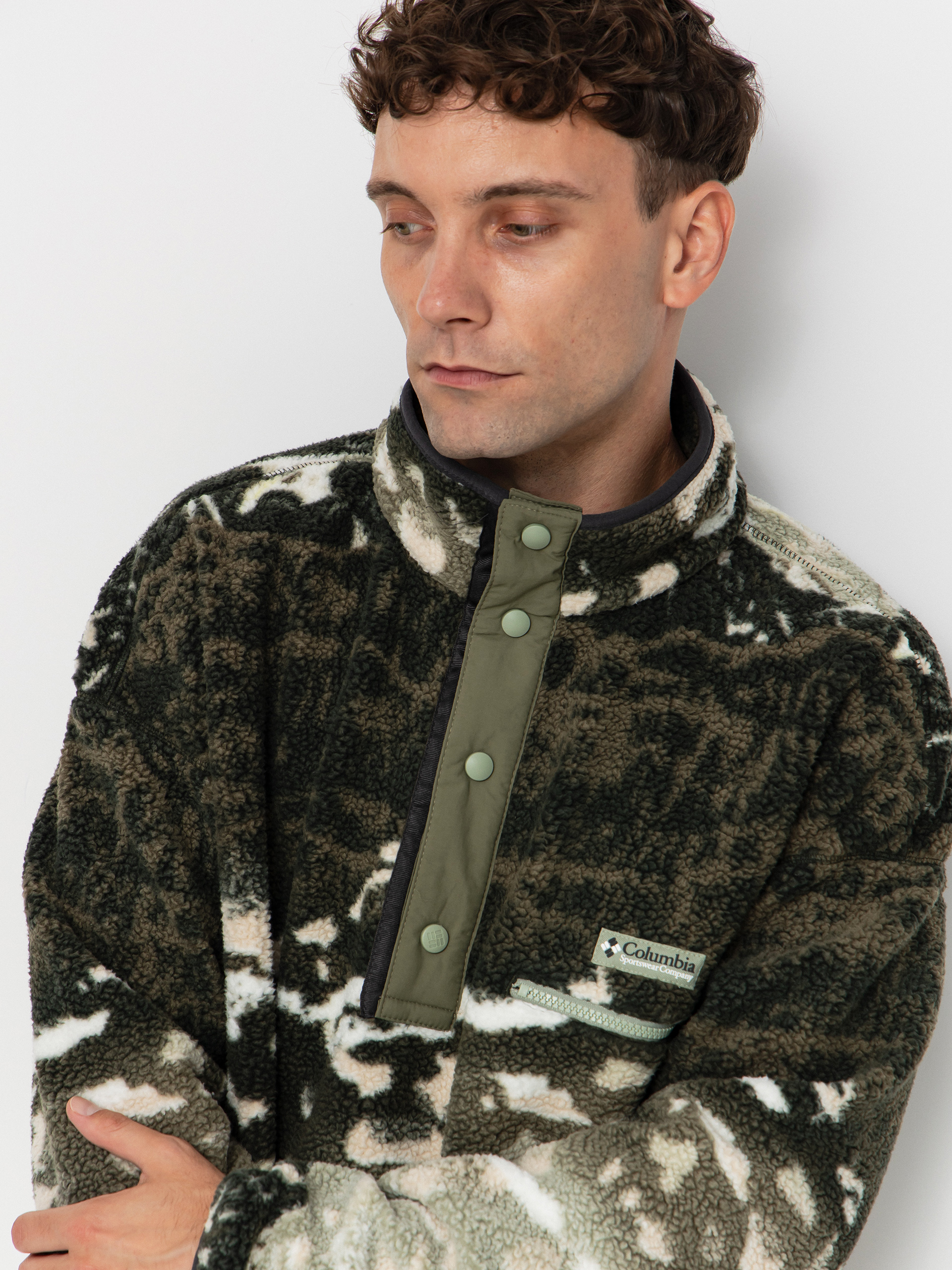 Męski Polar Columbia Helvetia II Printed Half Snap (safari sisters)