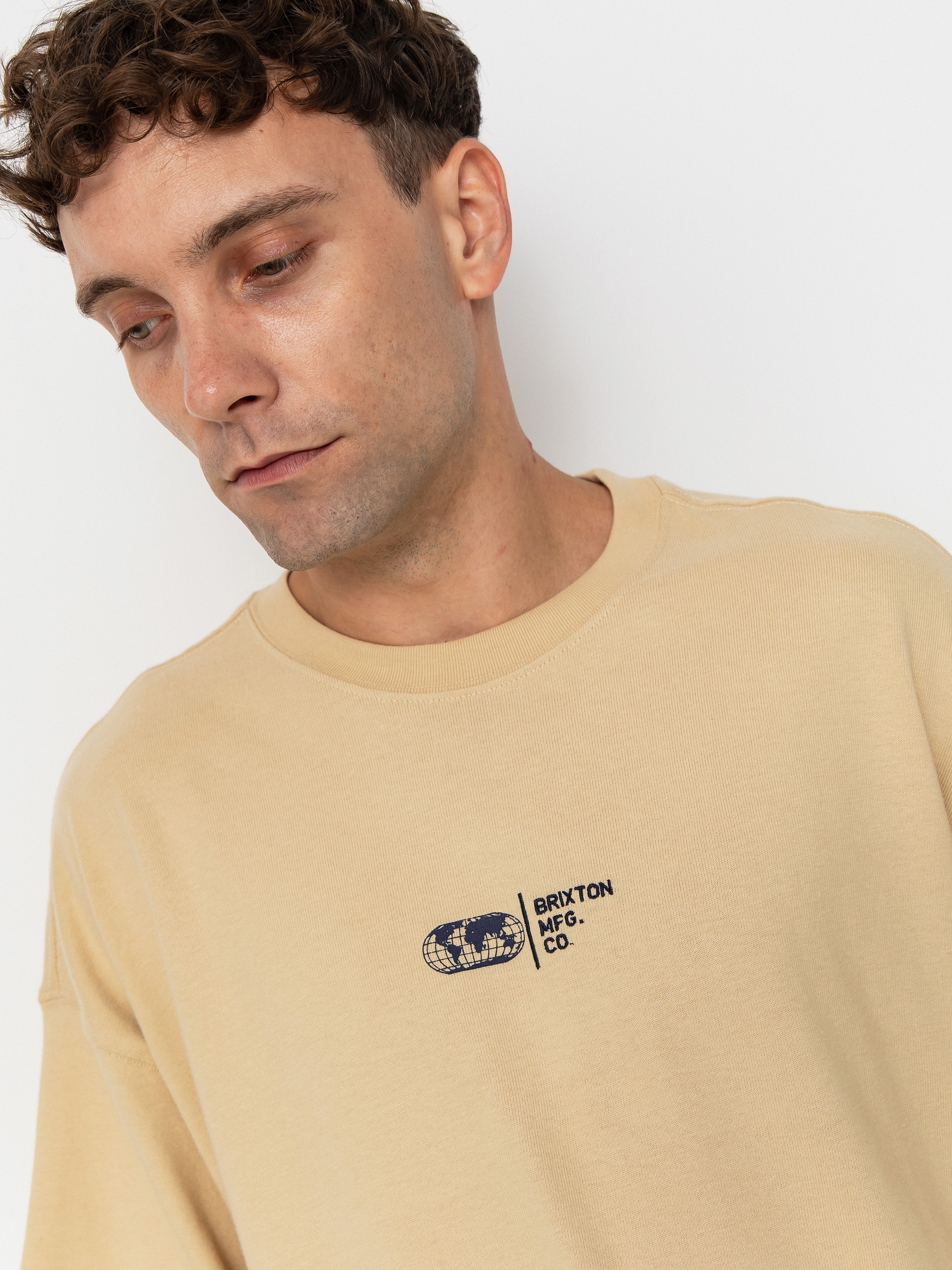 T-shirt Brixton Union Hw Relaxed (cream classic wash)