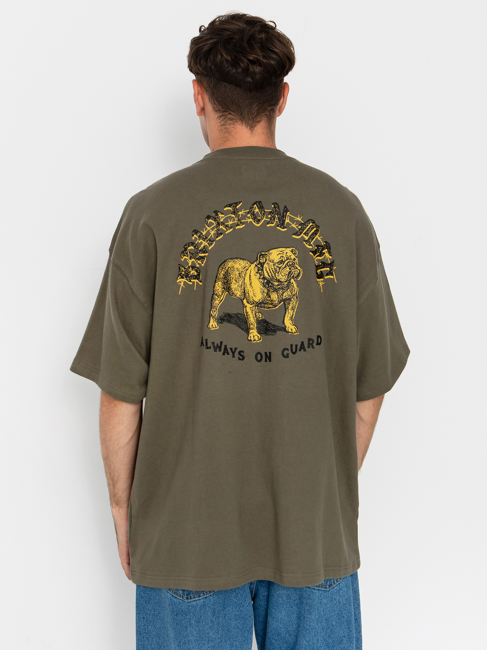T-shirt Brixton Bauer Hw Relaxed (olive surplus classic wash)