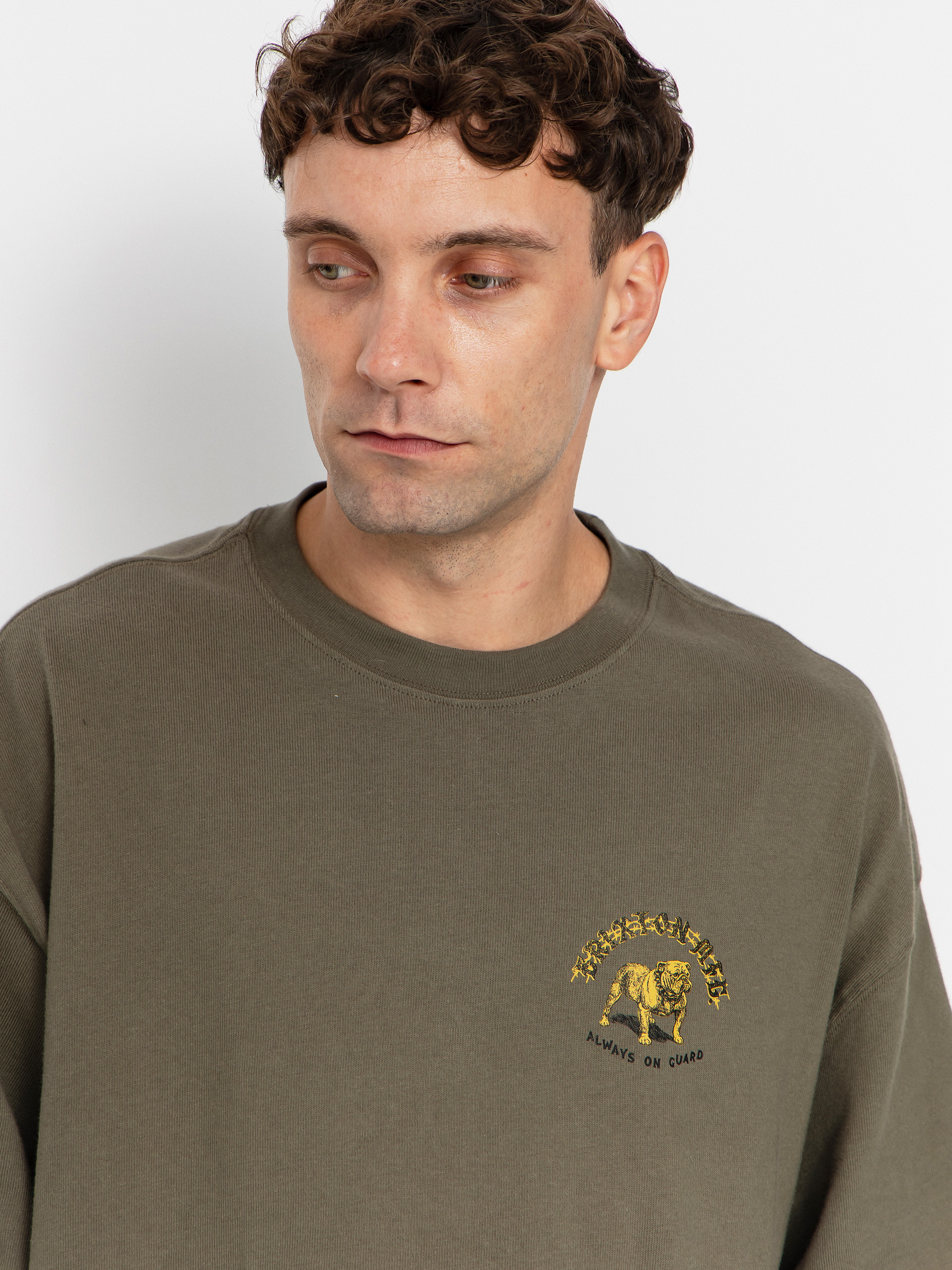 T-shirt Brixton Bauer Hw Relaxed (olive surplus classic wash)