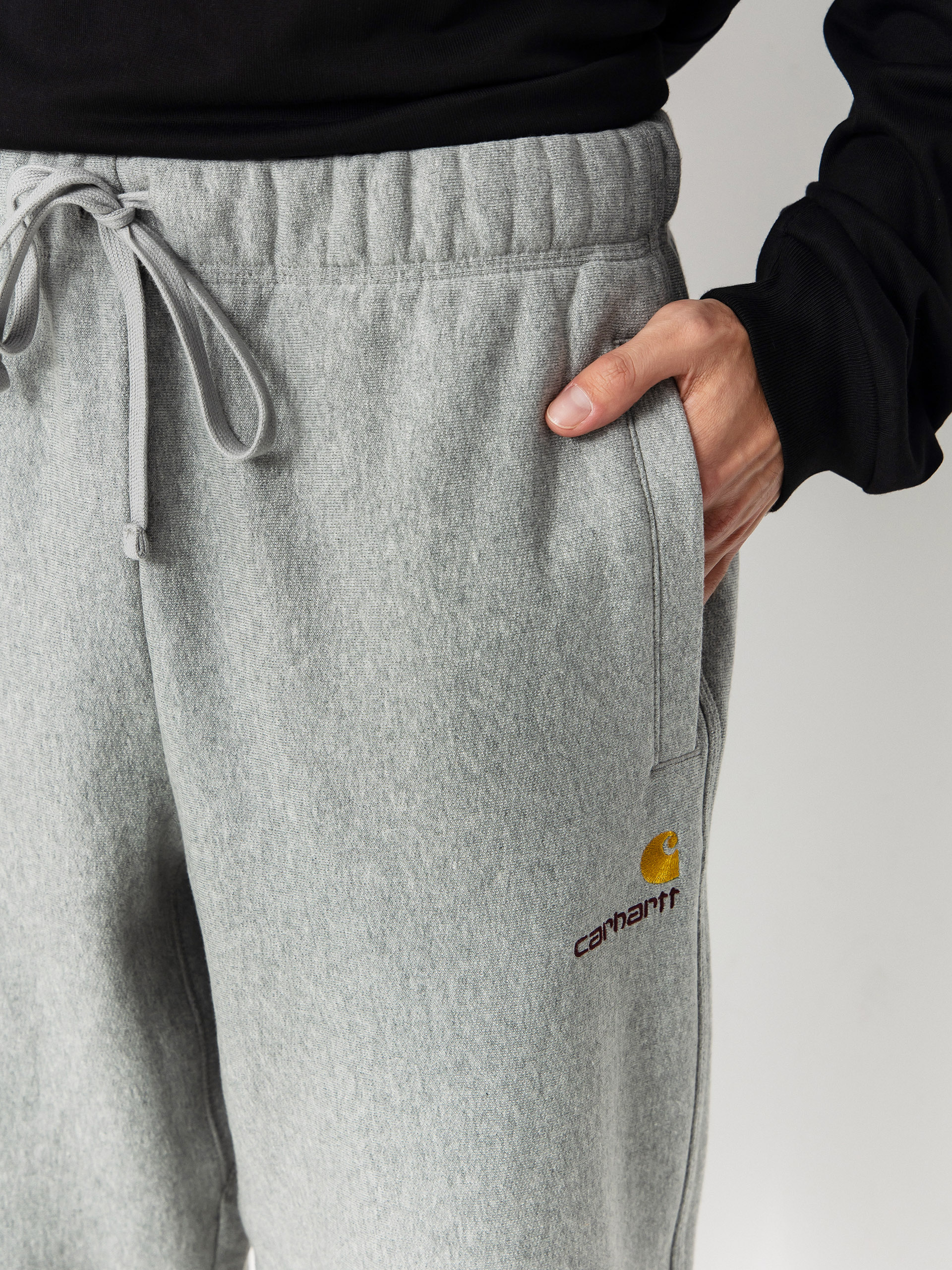 Spodnie Carhartt WIP American Script Jogging (grey heather)