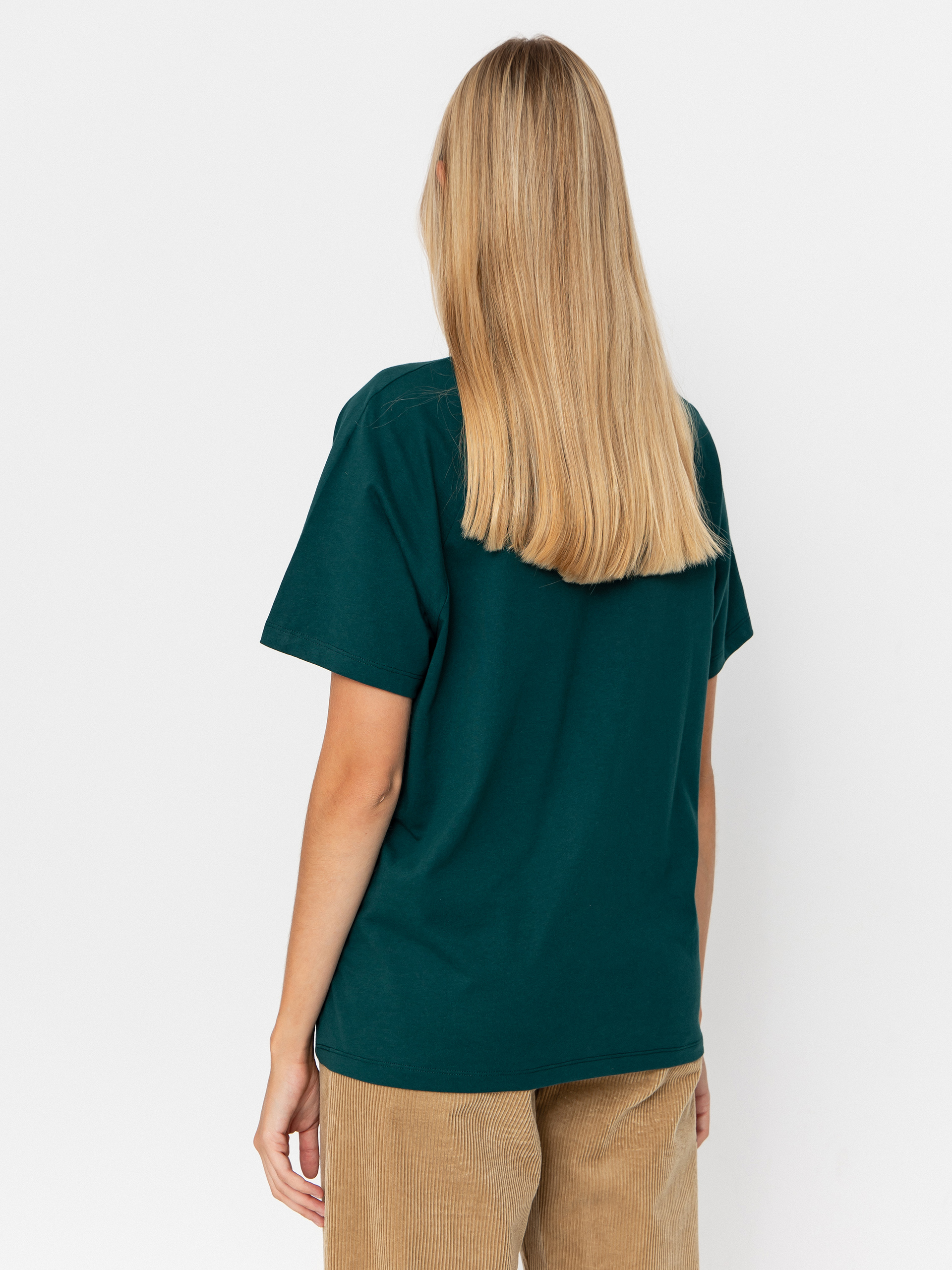 T-shirt Carhartt WIP Signature Wmn (dark fir/glassy pink)