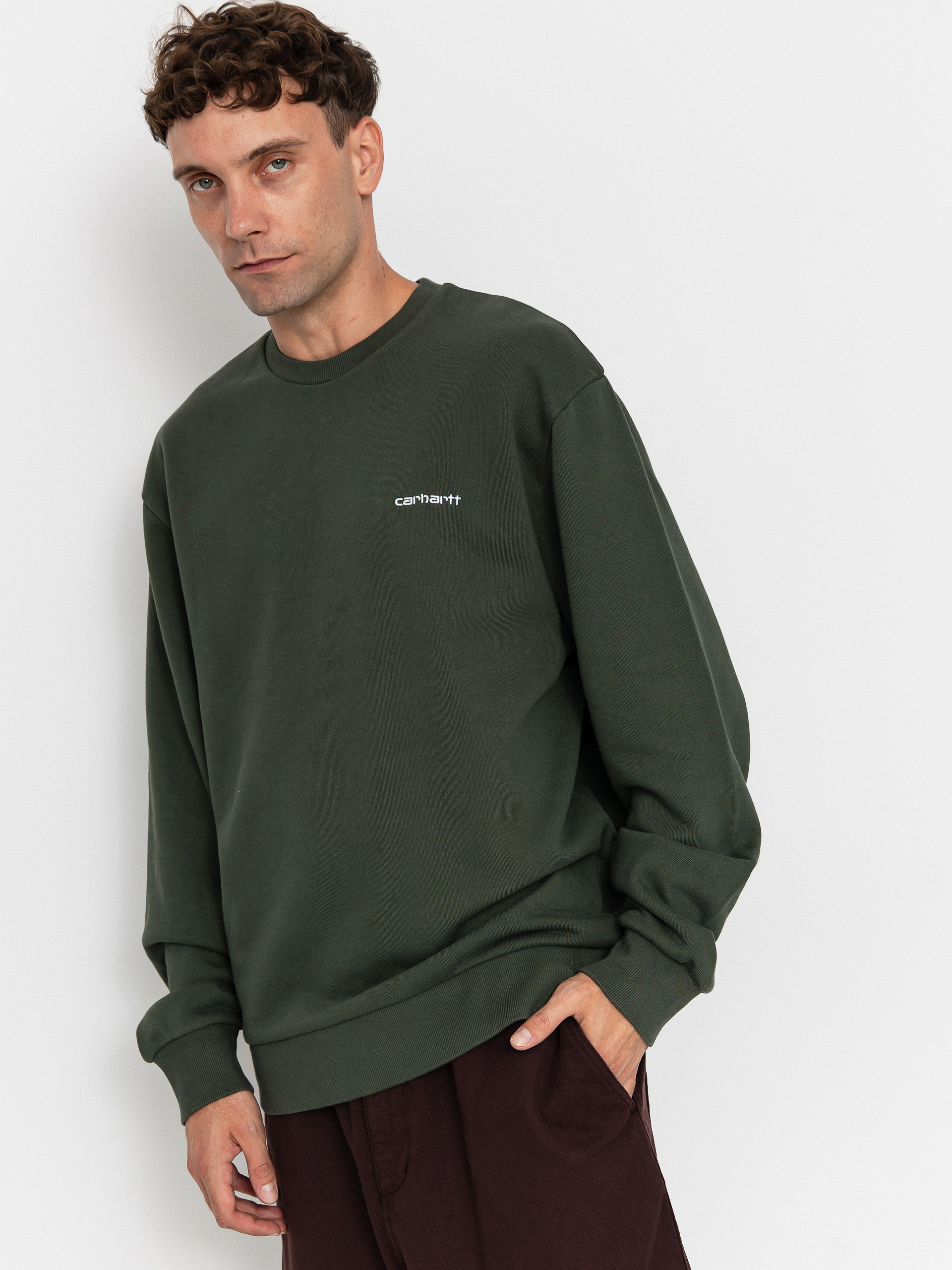 Bluza Carhartt WIP Script Embroidery (opuntia/white)