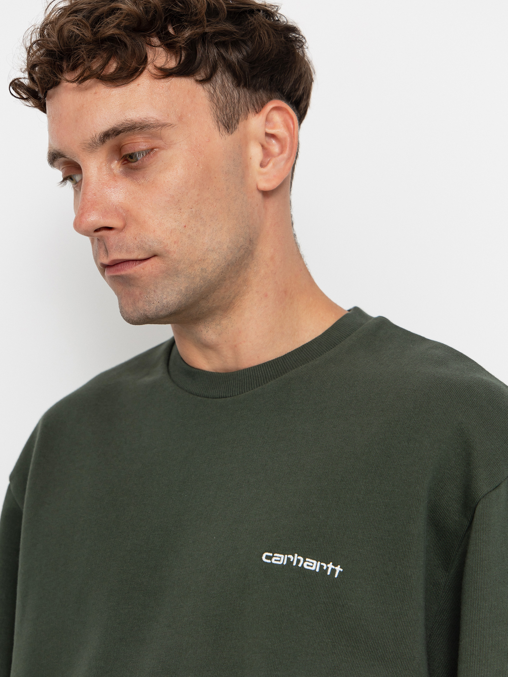 Bluza Carhartt WIP Script Embroidery (opuntia/white)