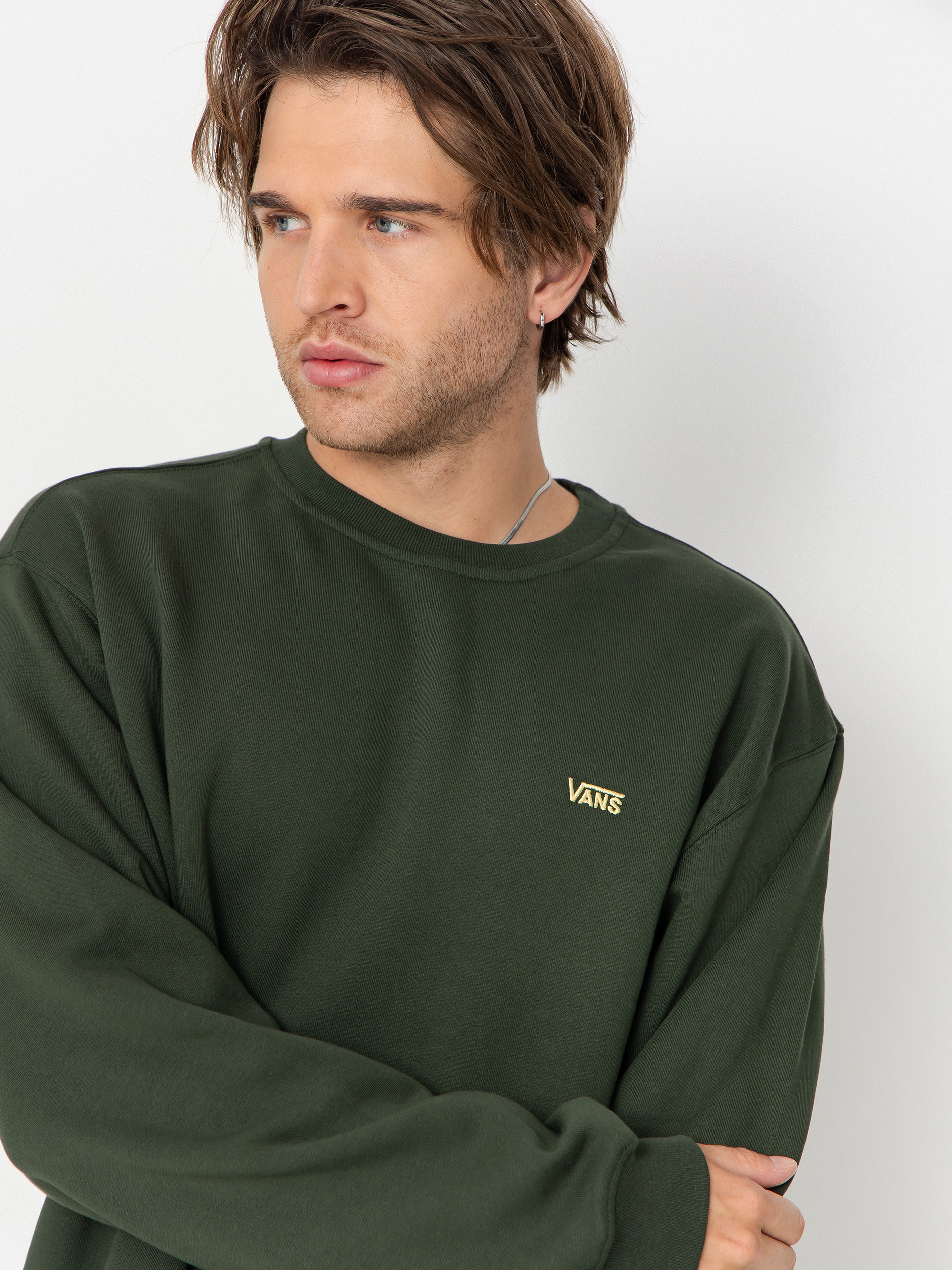 Bluza Vans Left Chest II Loose Crew (dried kelp)