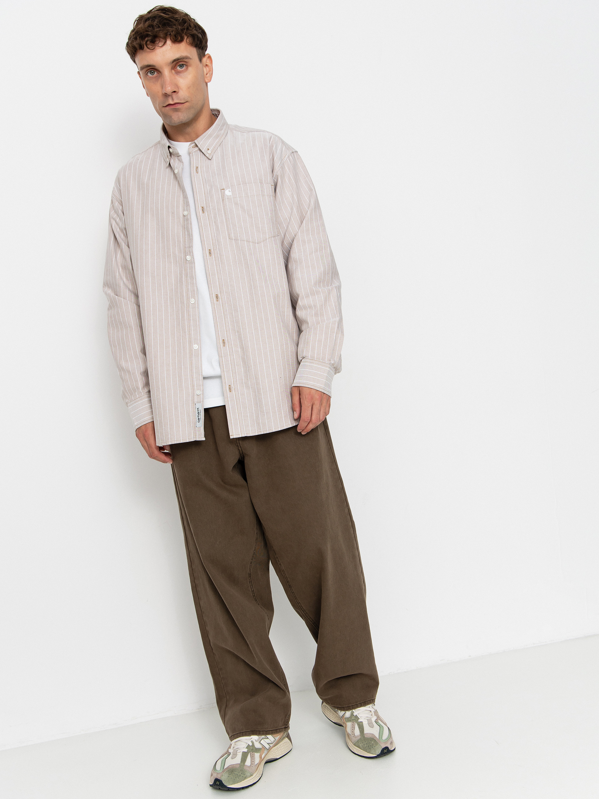 Koszula Carhartt WIP Cassel (cassel stripe/peanut/white)