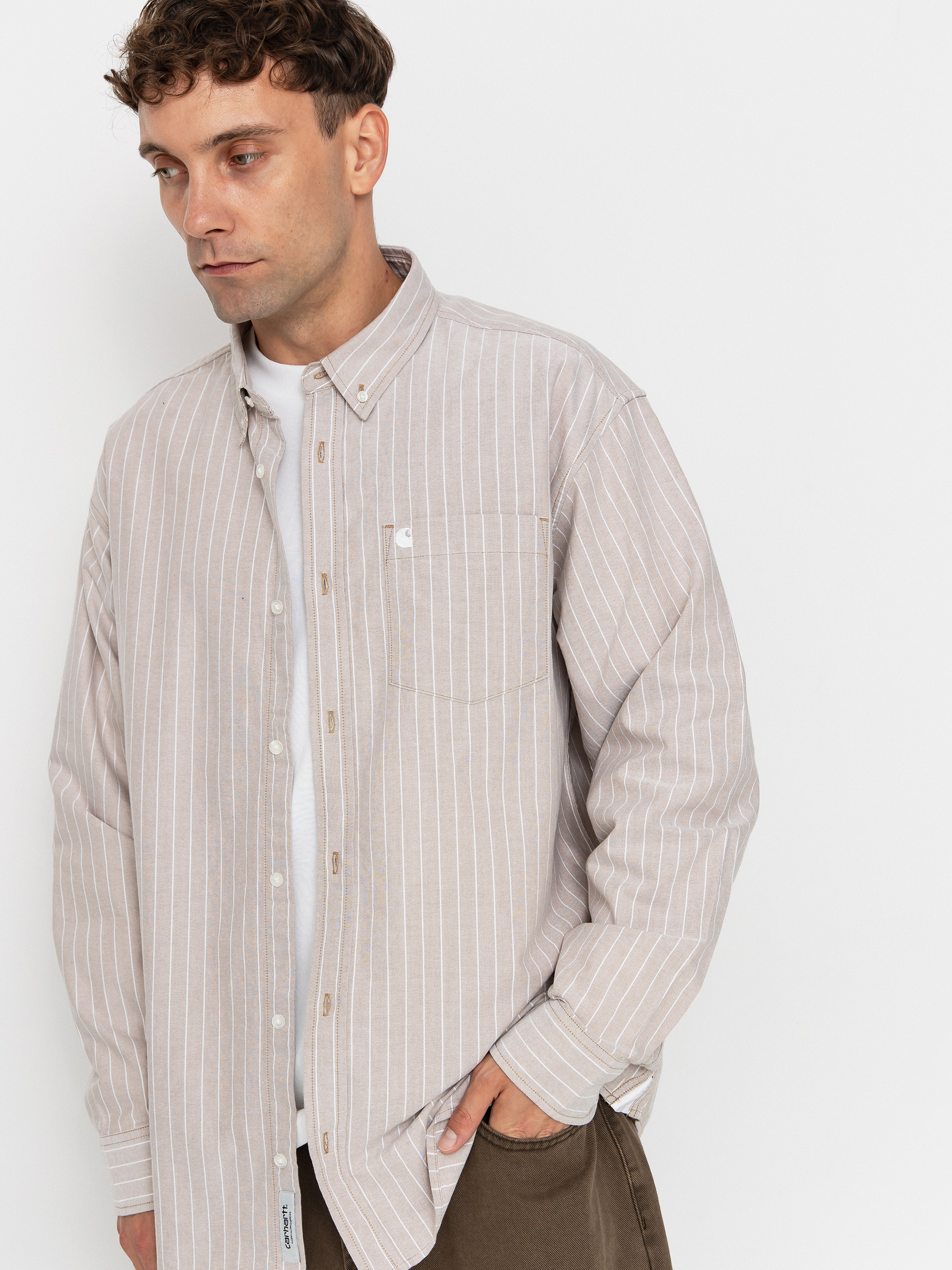 Koszula Carhartt WIP Cassel (cassel stripe/peanut/white)