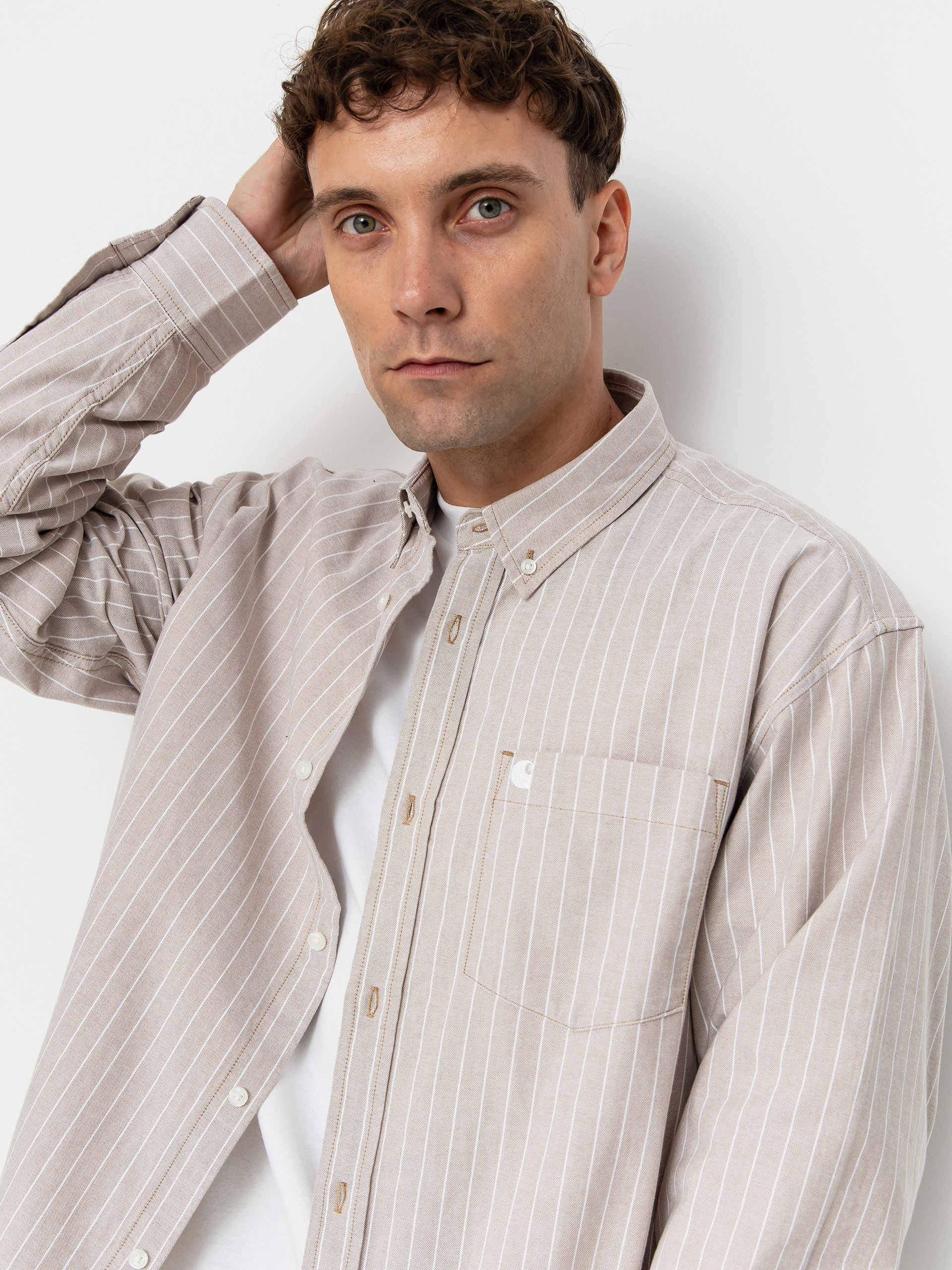 Koszula Carhartt WIP Cassel (cassel stripe/peanut/white)