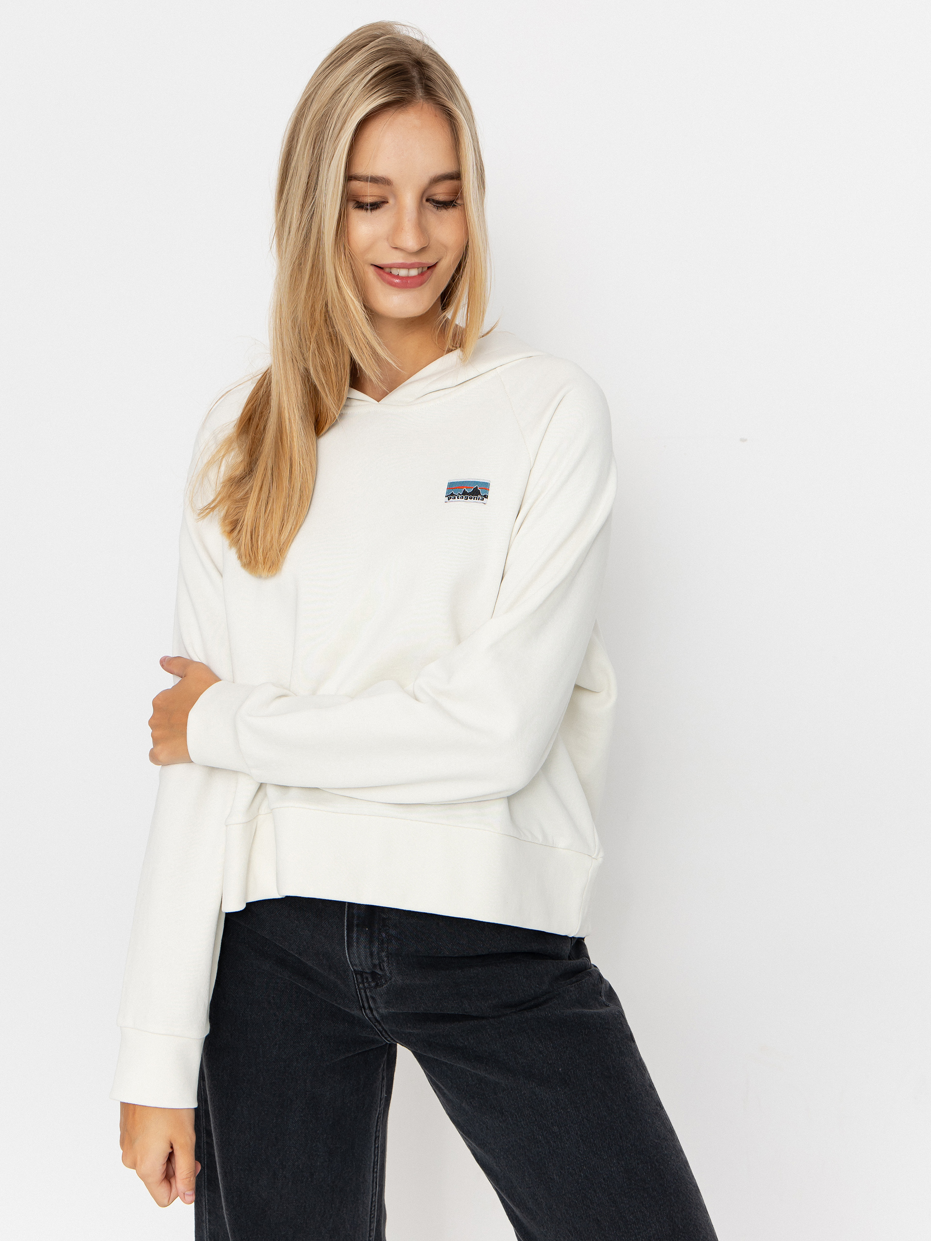 Bluza z kapturem Patagonia Regenerative Organic Certified Cotton Essential HD Wmn (wool white)
