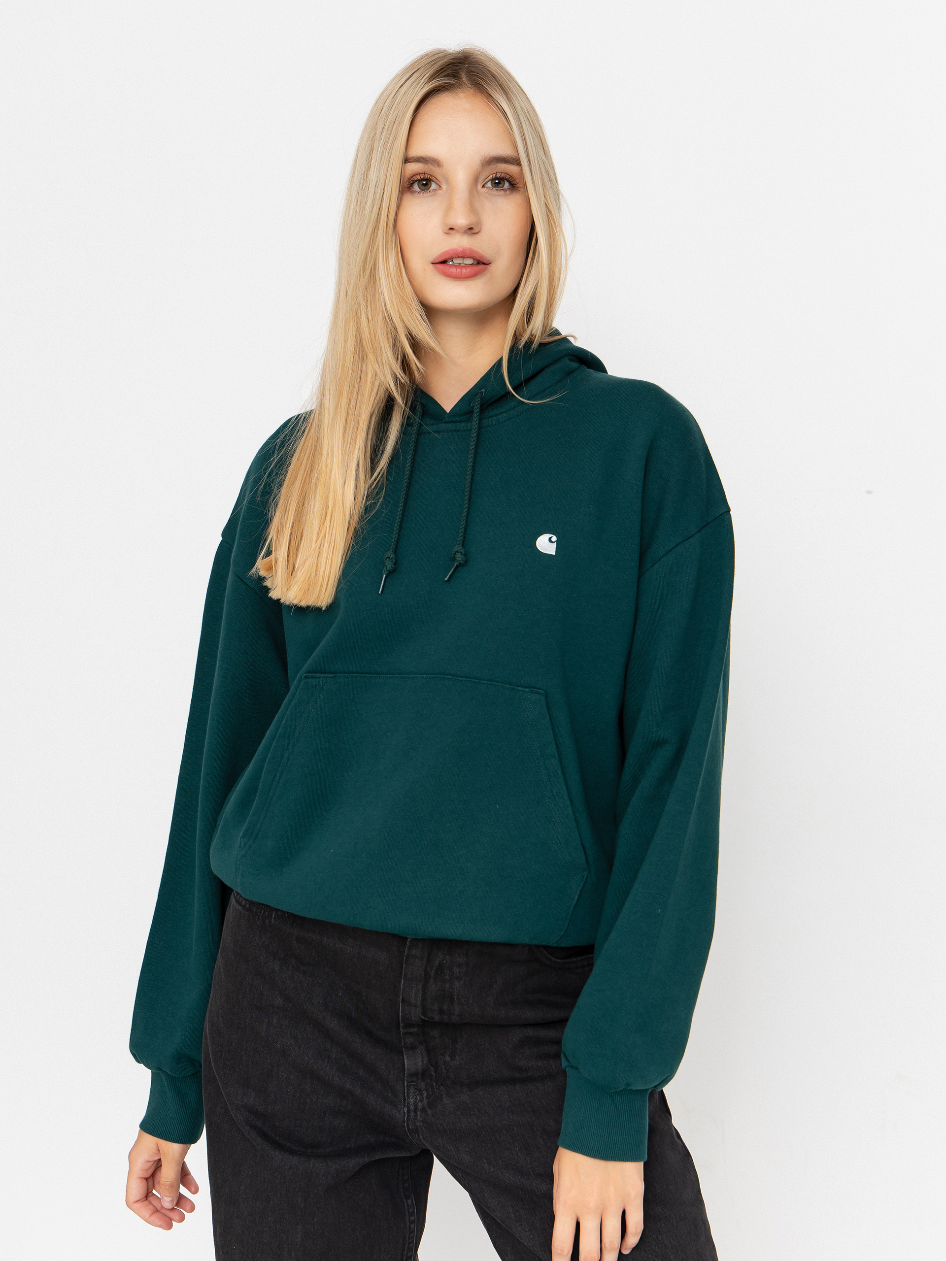 Bluza z kapturem Carhartt WIP Casey HD Wmn (dark fir/silver)