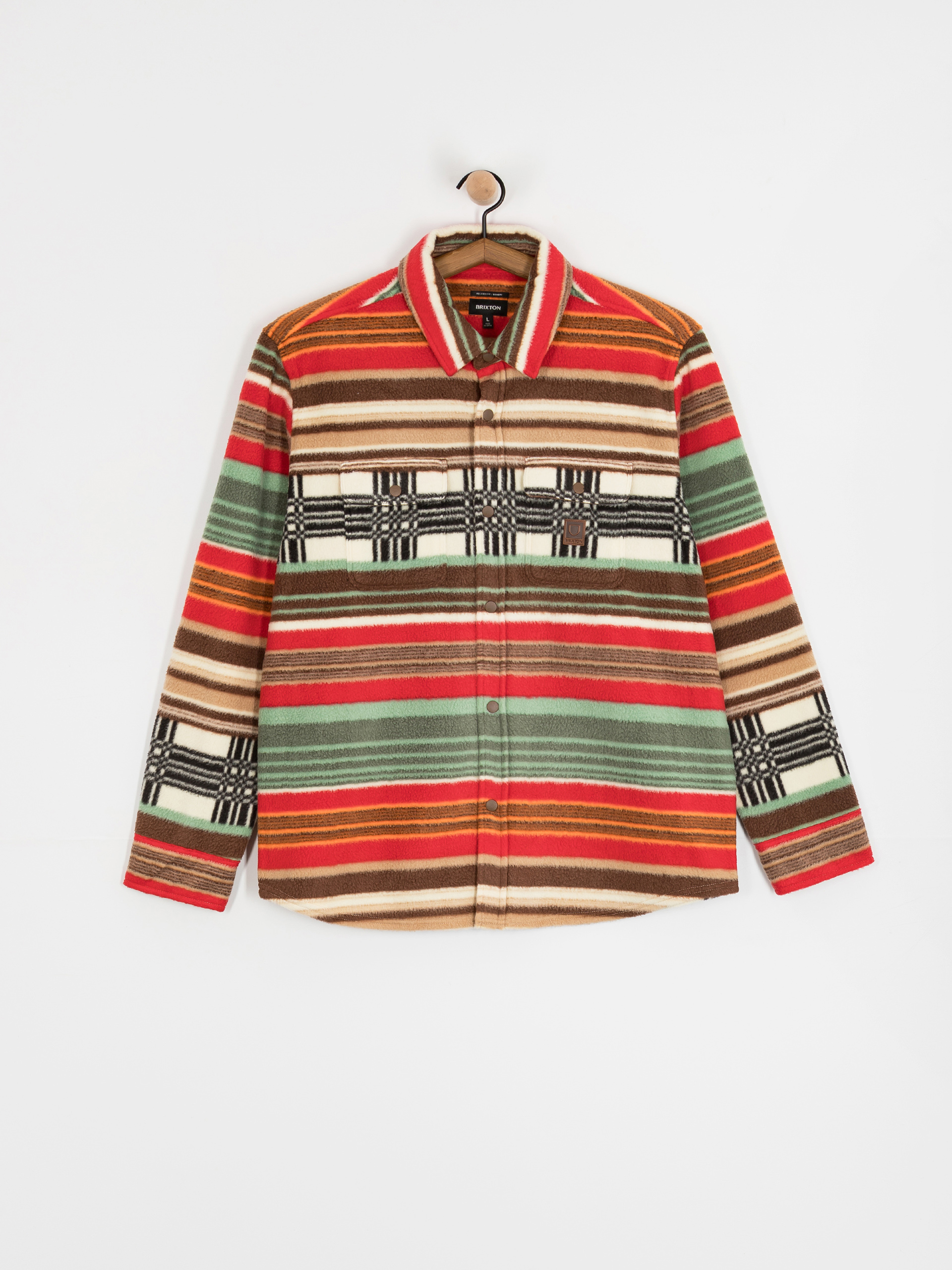 Koszula Brixton Bowery Arctic Stretch Flee (multi blanket stripe)